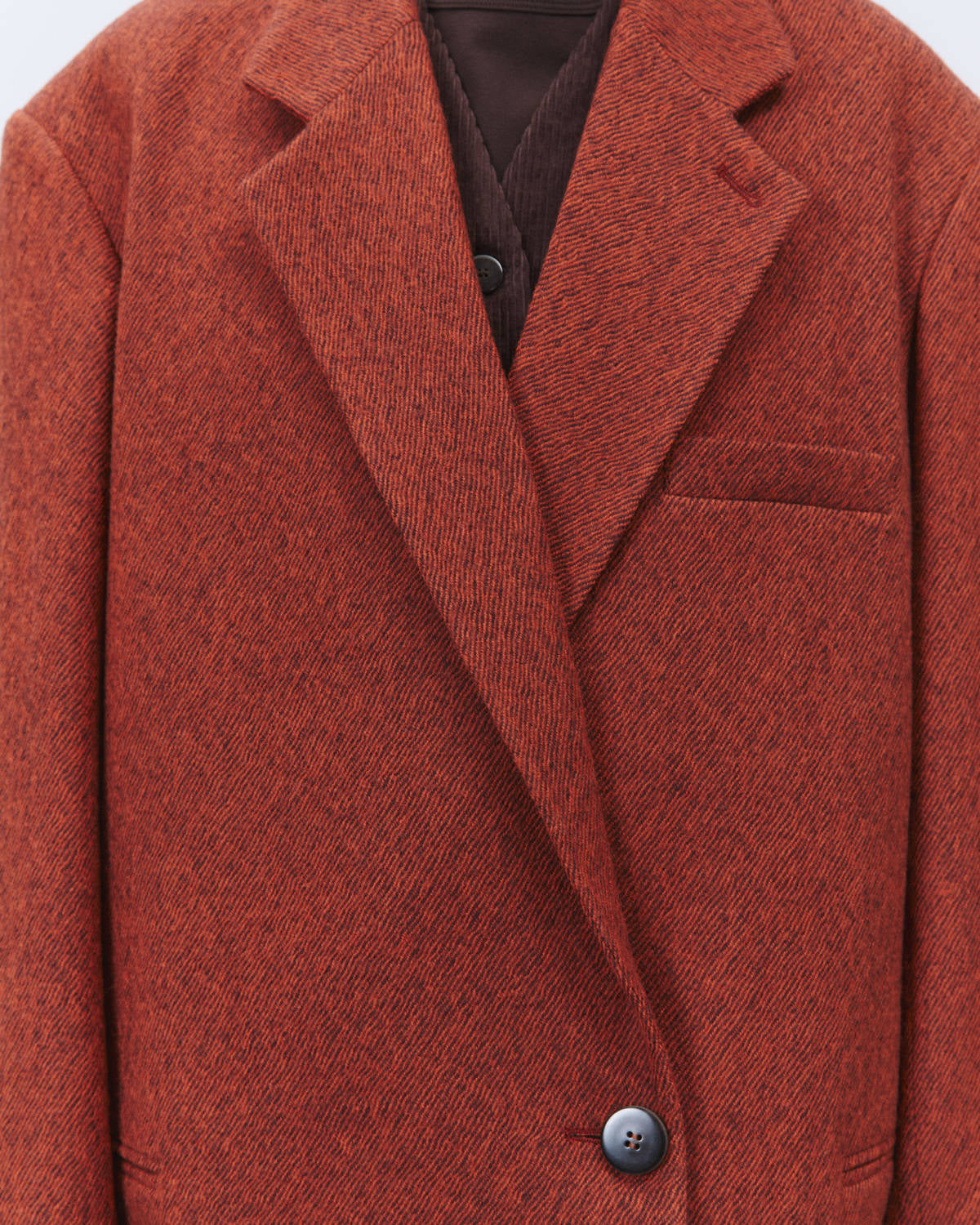 DIAGONAL CASHMERE COAT