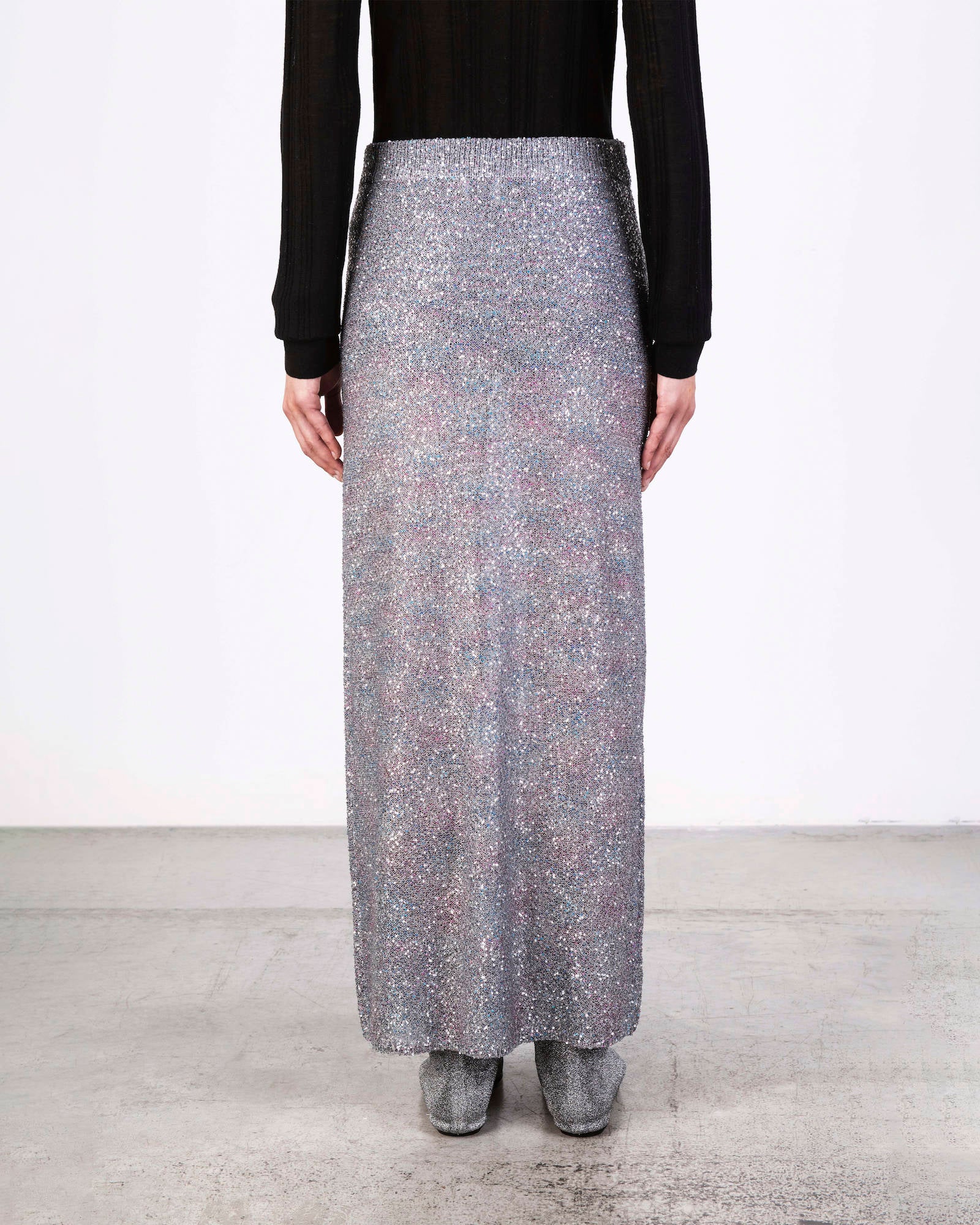 GONNA PAILLETTES IN MAGLIA