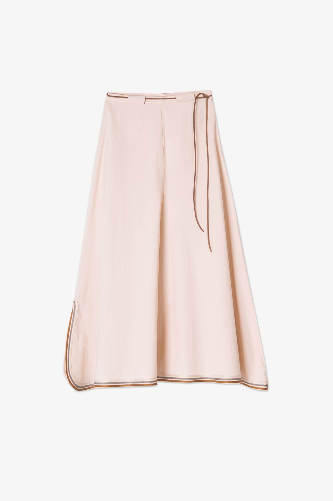 FLARED SKIRT WITH CONTRAST DETAILS