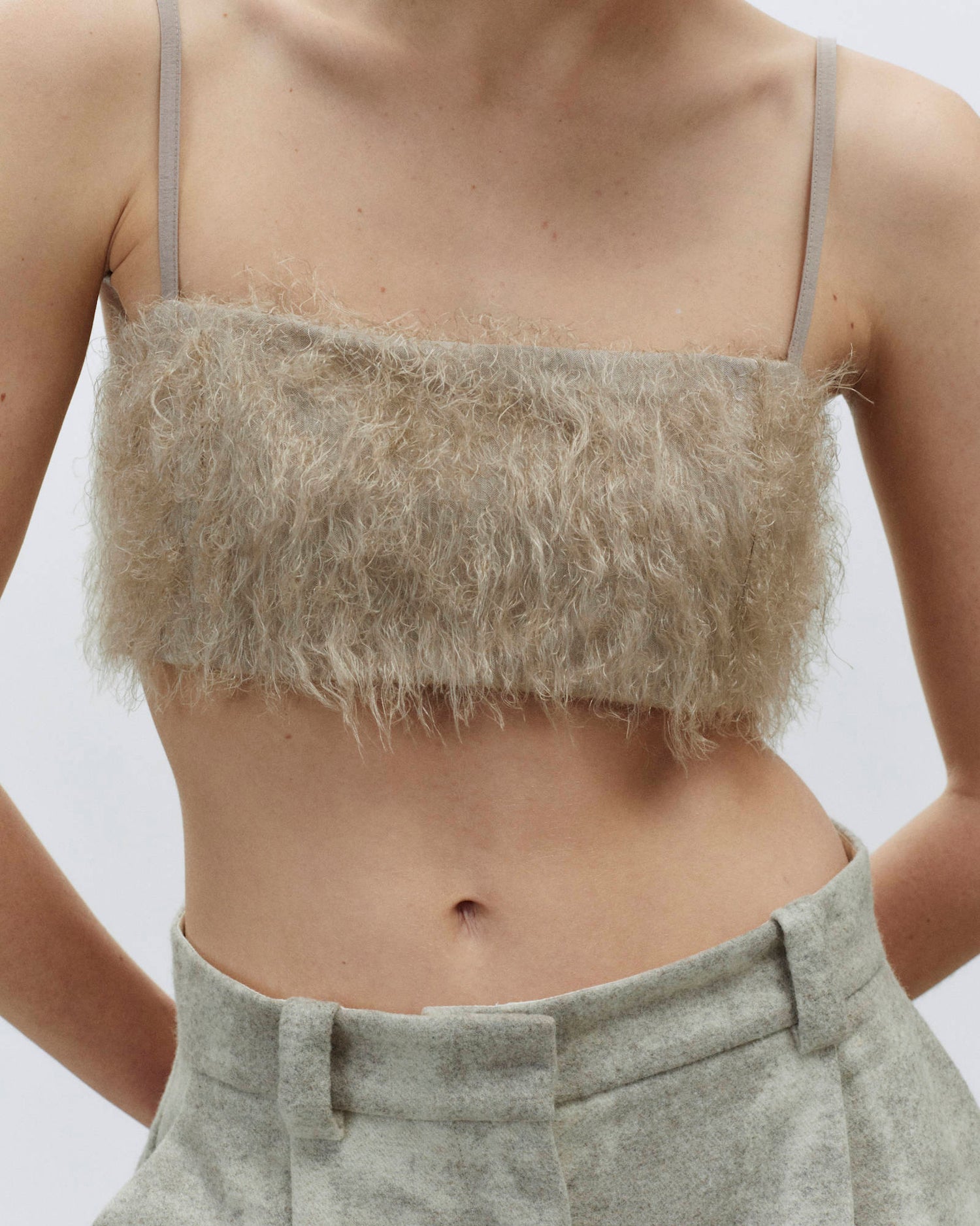 SCRAPED WOOL BERMUDA