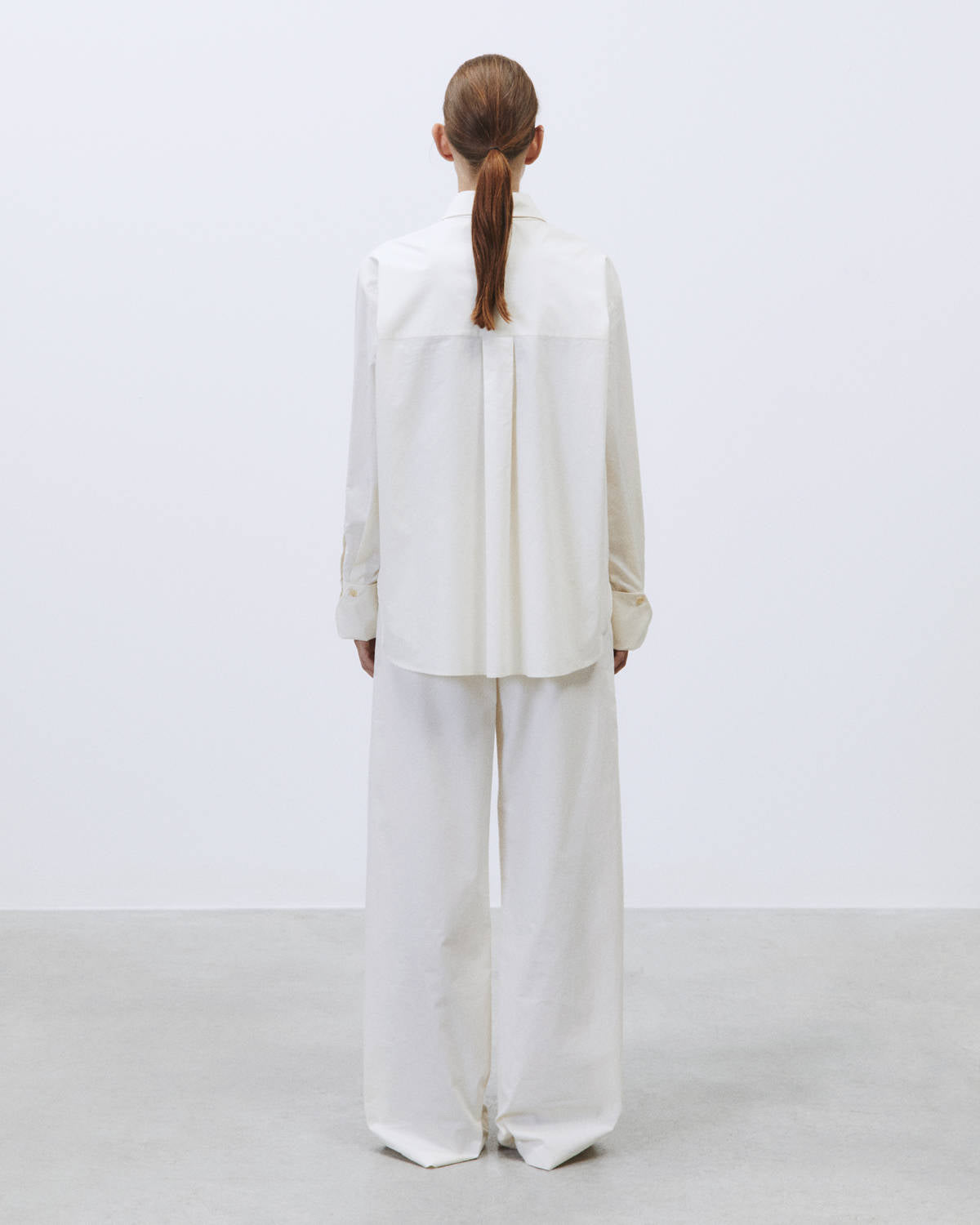 POPLIN SHIRT EMBROIDERY CURIOSITY MERINGUE