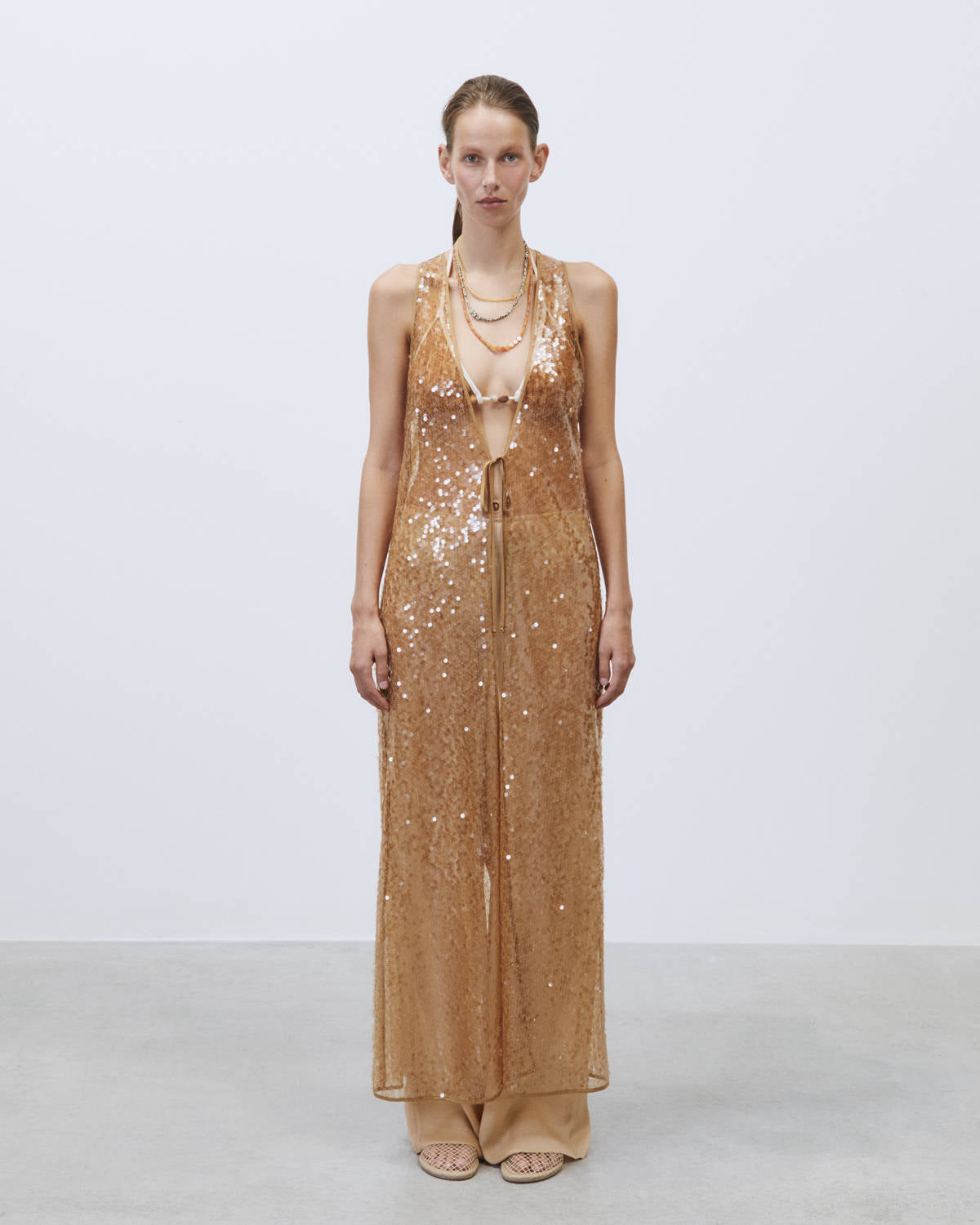 GOLD SEQUIN DUSTER