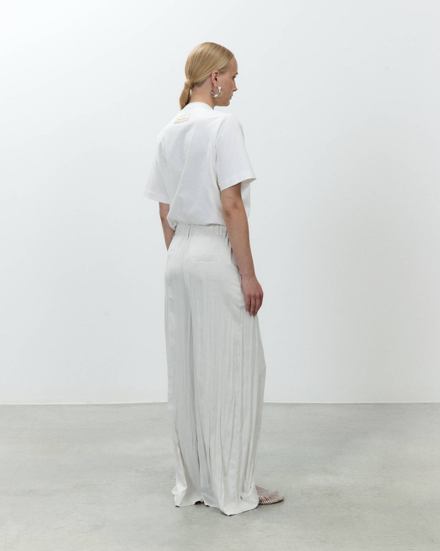 WRINKLED DAINETTO TROUSERS