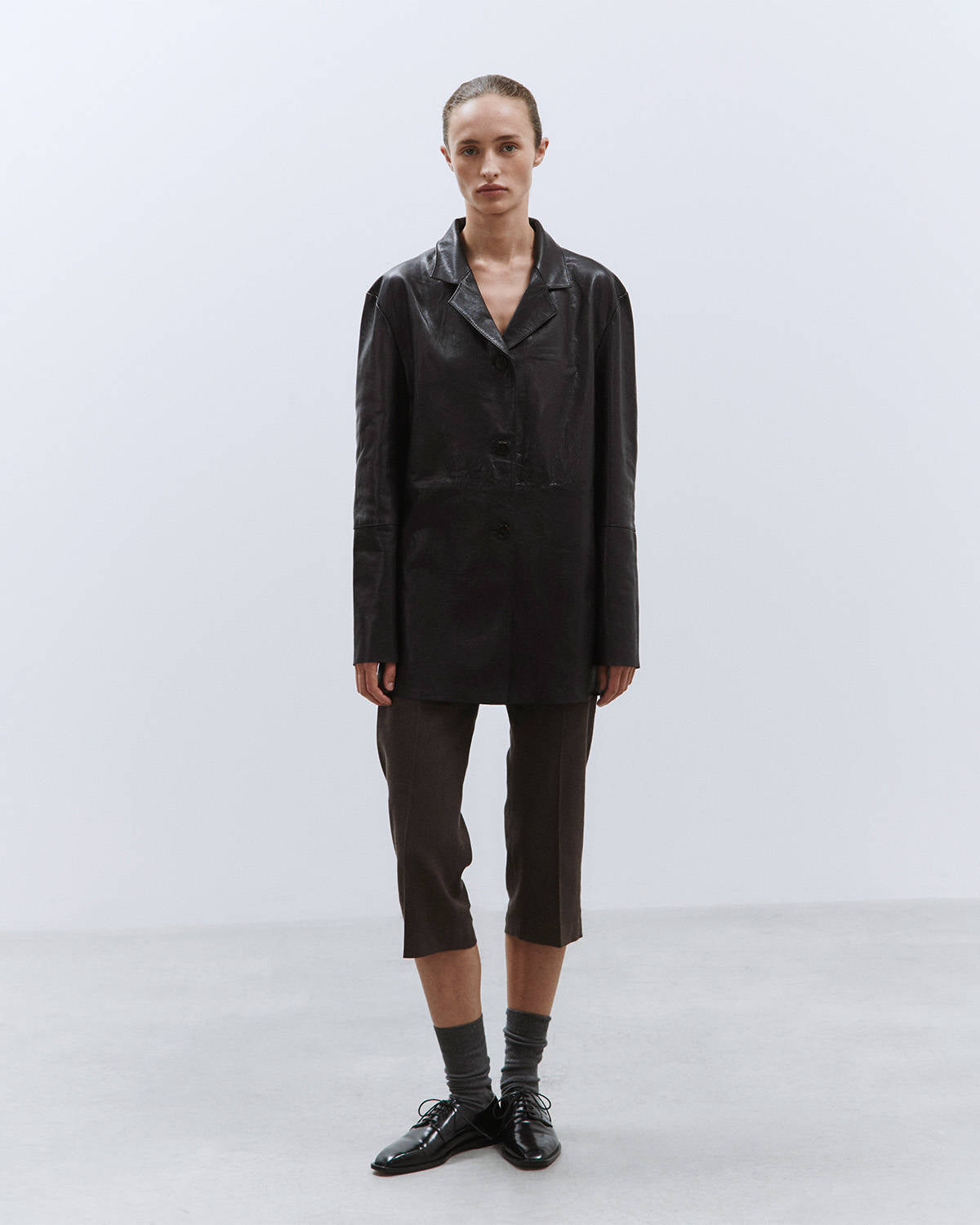 VINTAGE EFFECT BLAZER Black