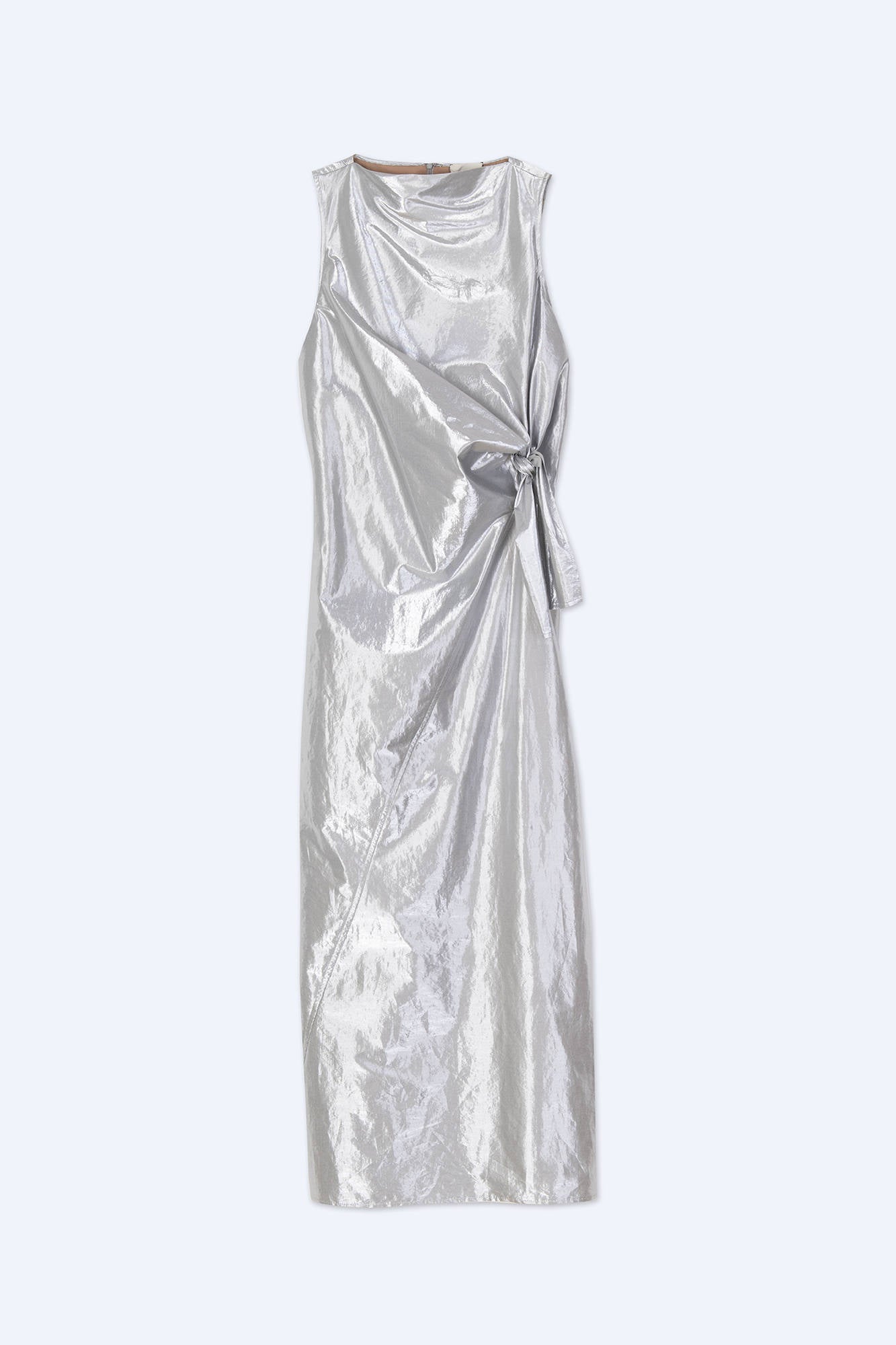 LONG DRAPING SHINY DRESS