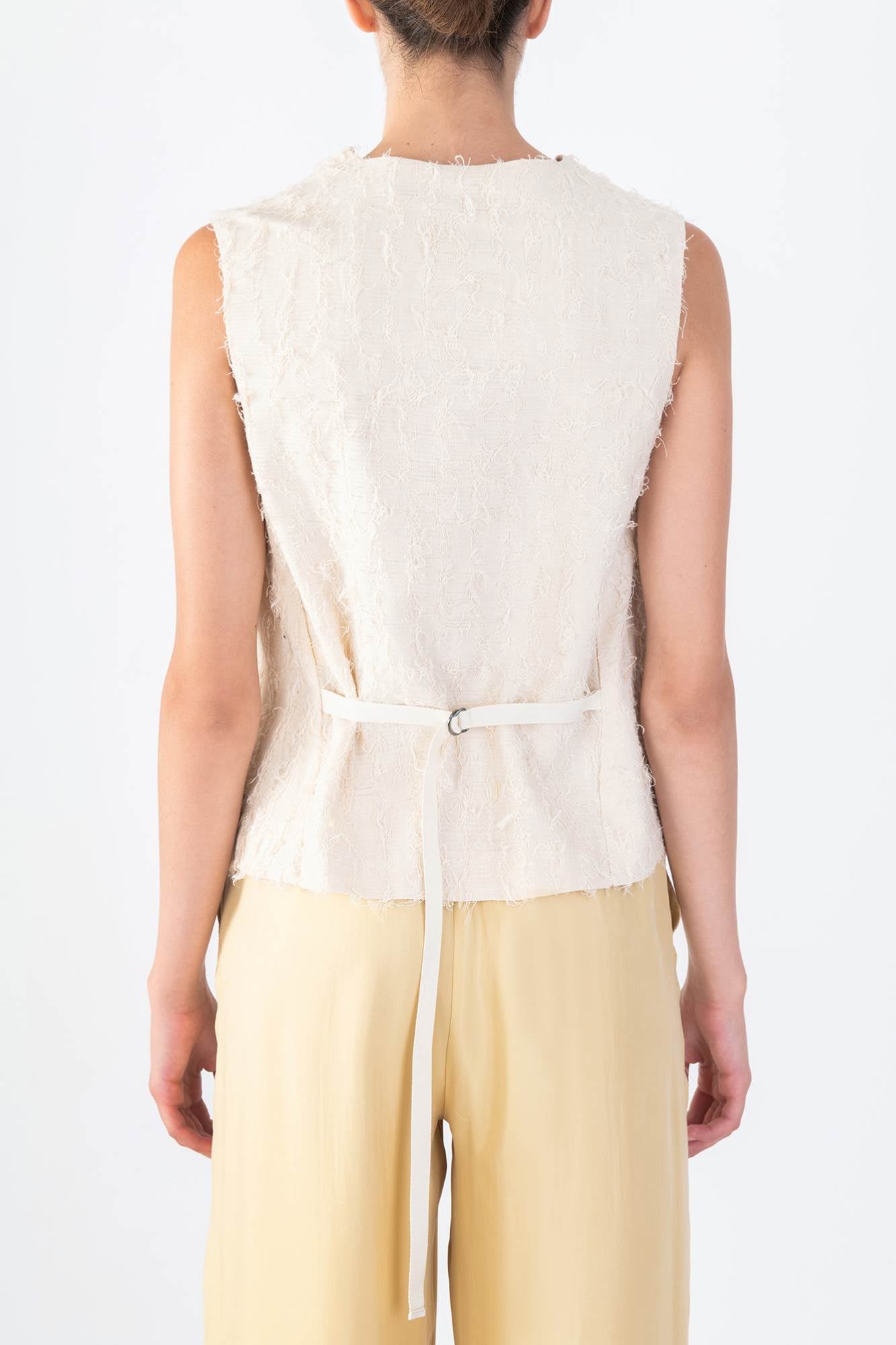 TAILORED VEST WITH FRINGES