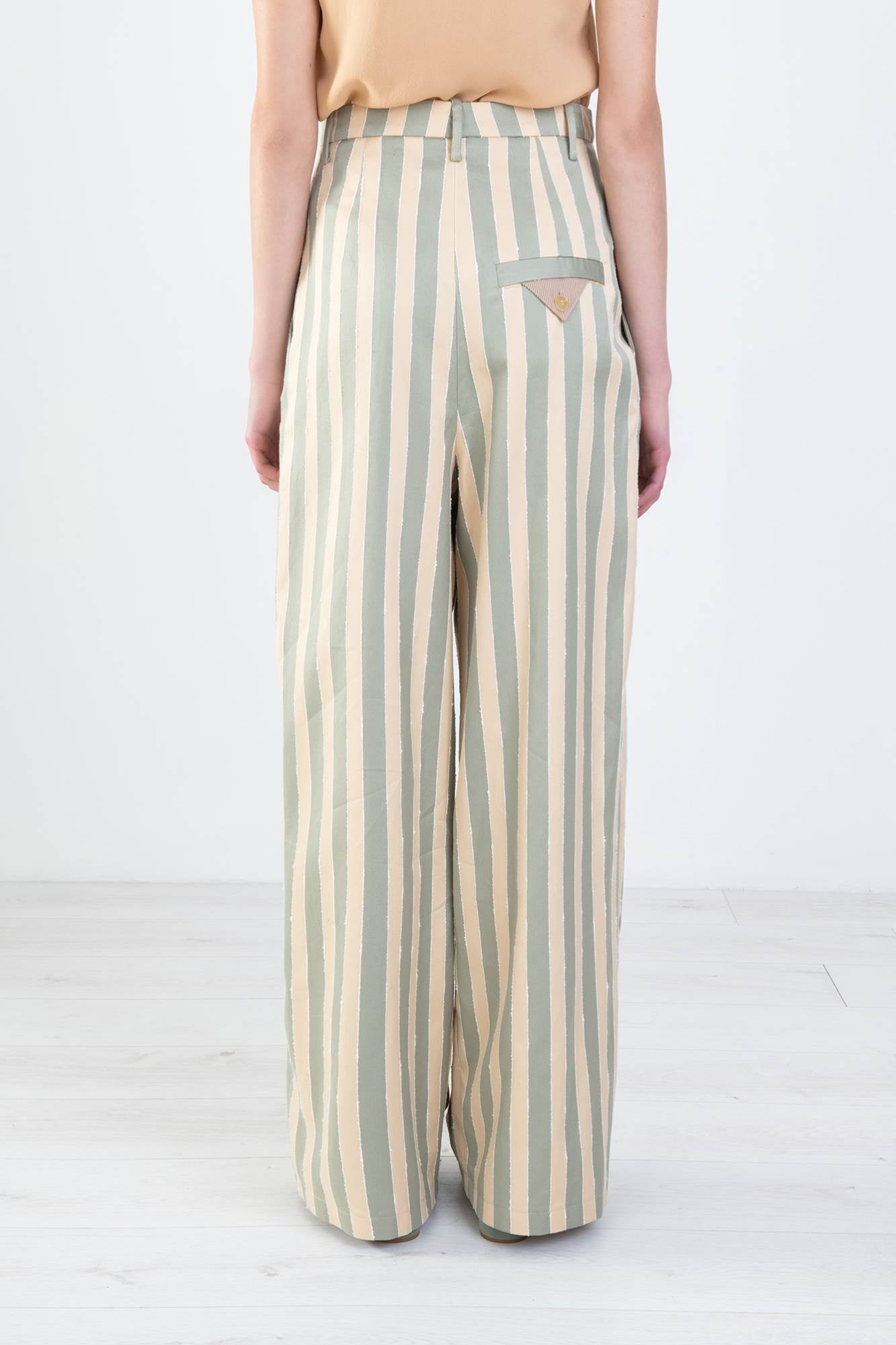 MAXI STRIPED TAILORED TROUSERS
