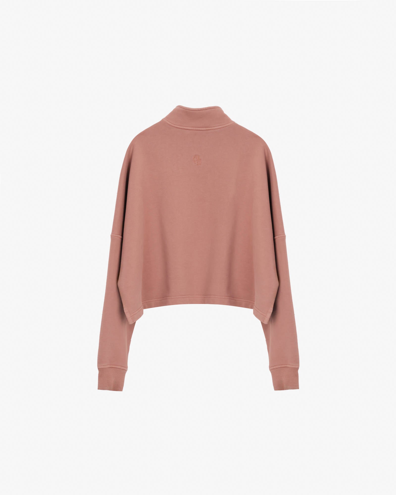 CROPPED SWEATSHIRT WITH EMBROIDERY Blush