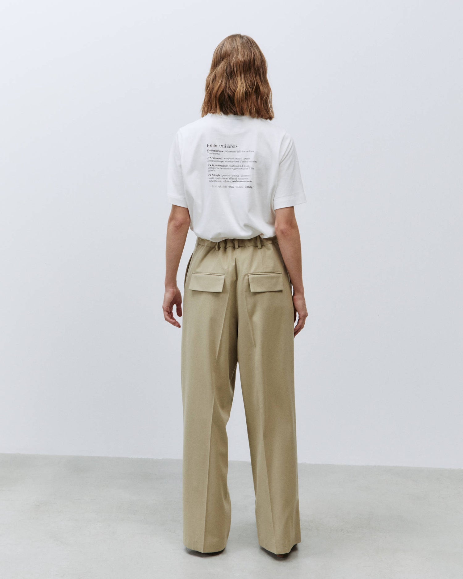 STRAIGHT PANTS WITH ELASTIC WAIST