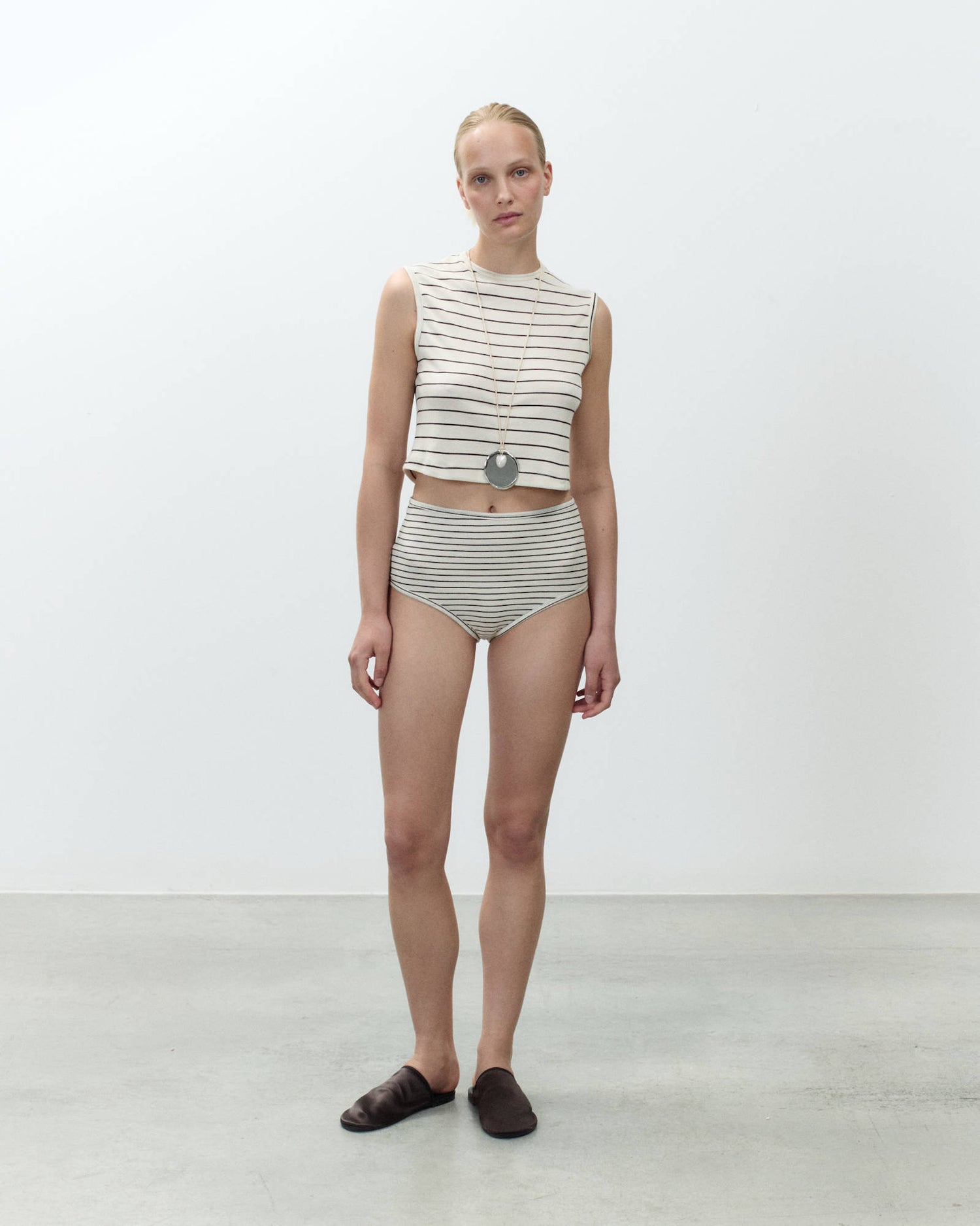 STRIPED JERSEY TWIN SET