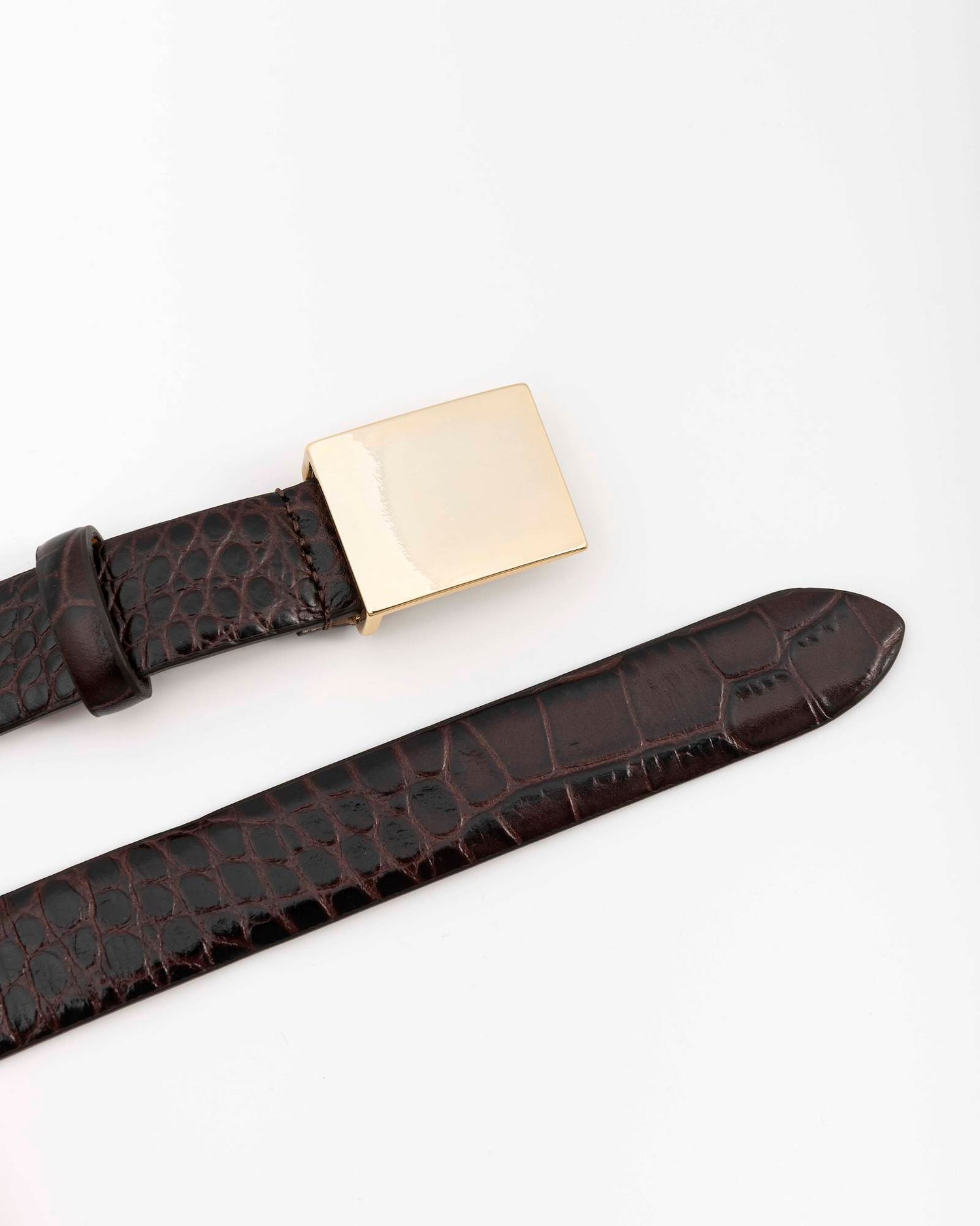 LEATHER BELT WITH METAL BUCKLE