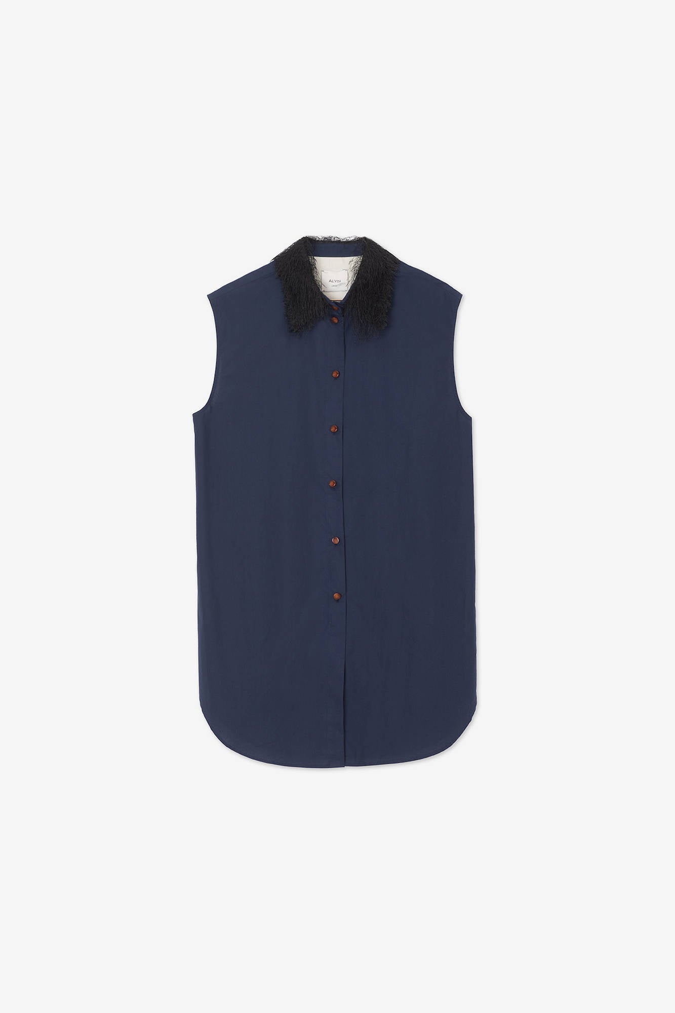 POPLIN SHIRT COLLAR FRINGES 