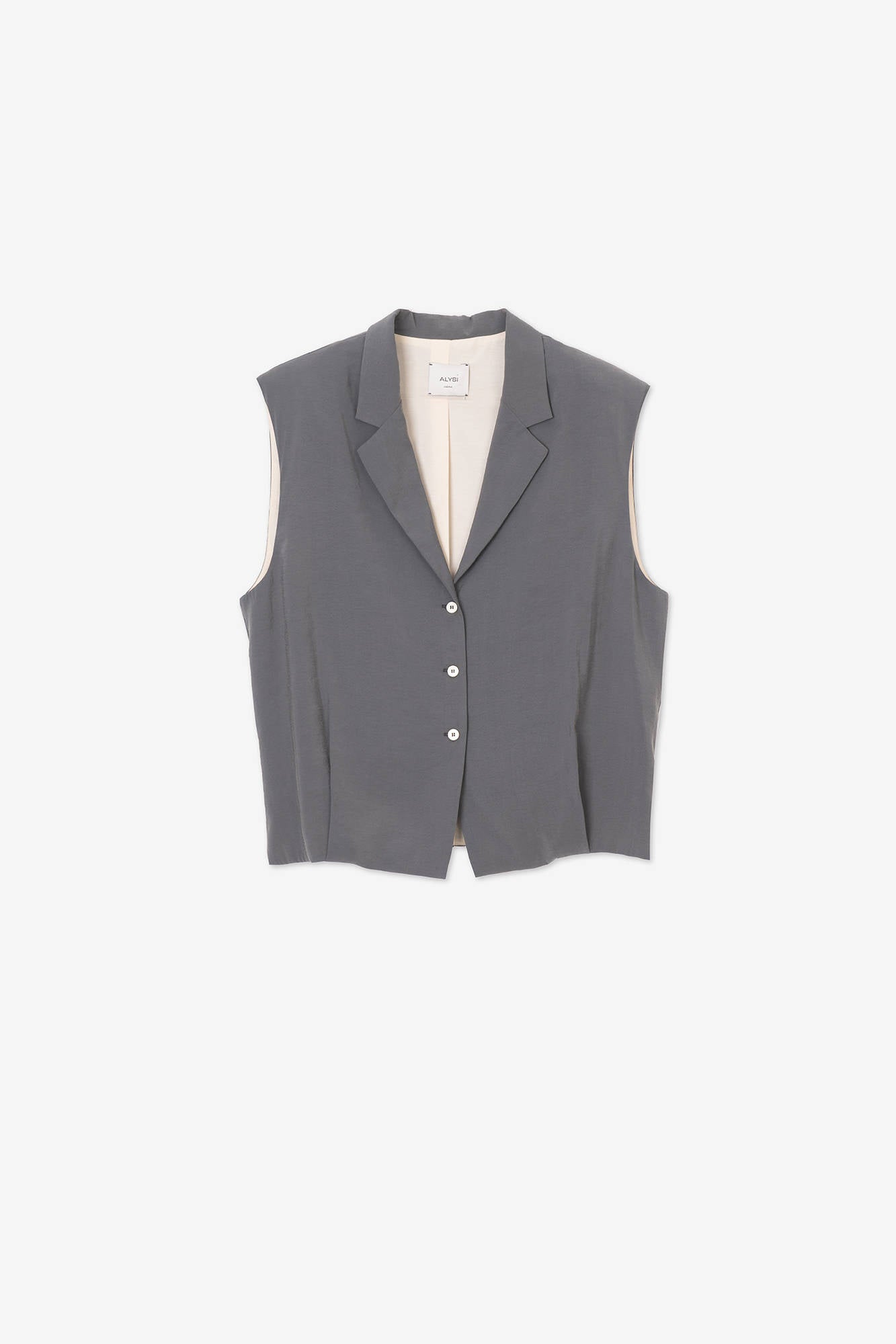 FLUID VEST WITH SHOULDER PADS Smoke