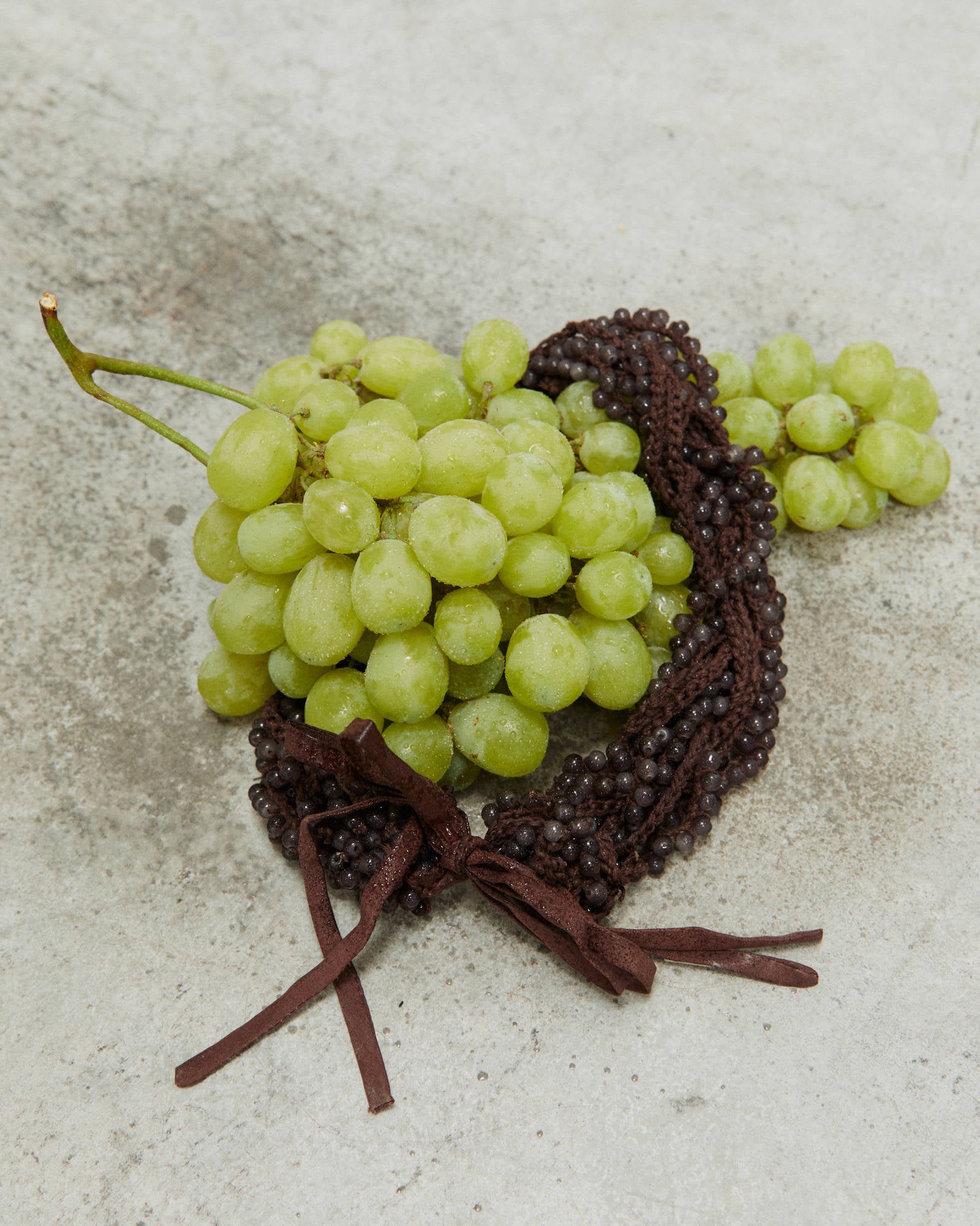 CROCHET BEADS NECKLACE Choco
