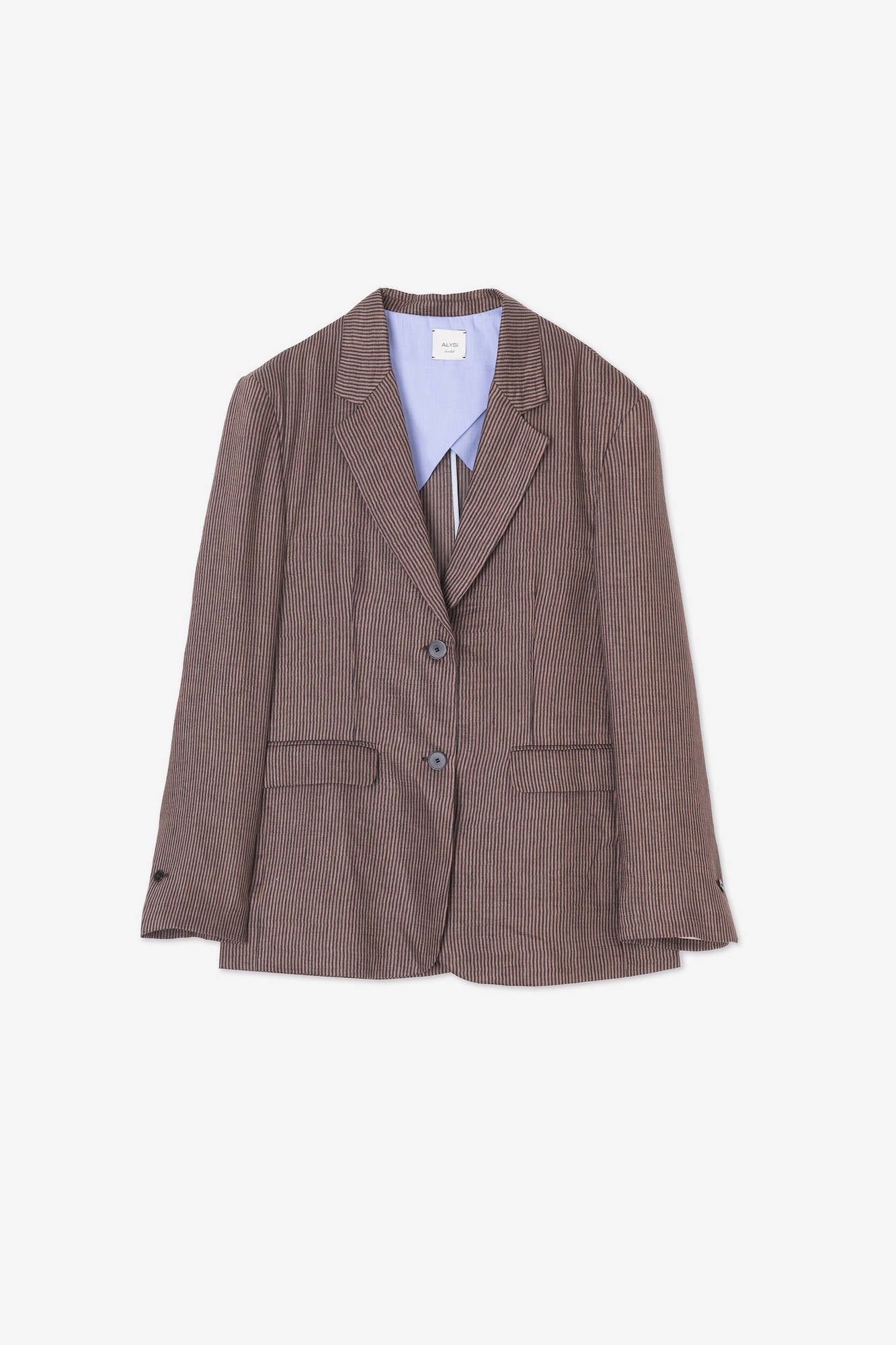 SINGLE BREASTED BLAZER MICRO STRIPE Choco