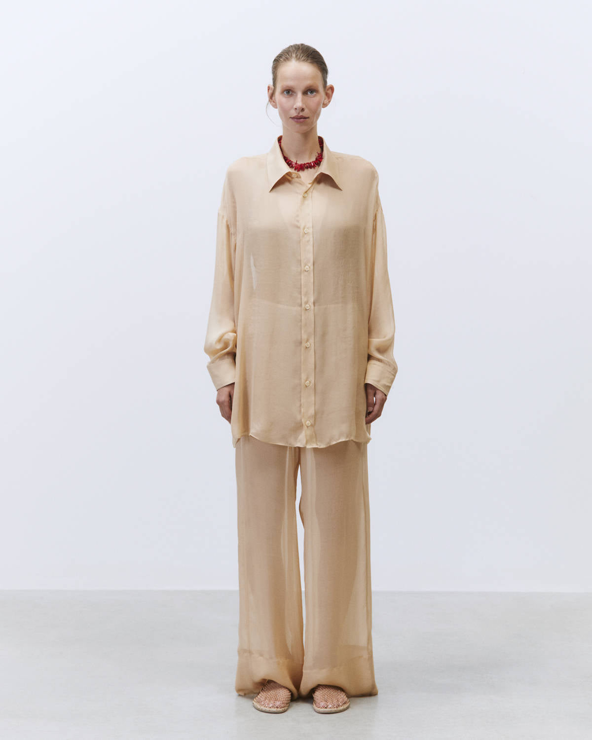 MAXI CHIFFON SHIRT Petal