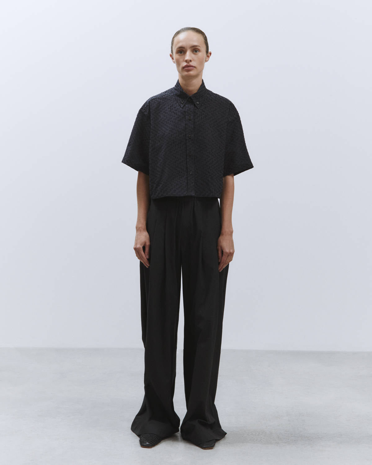 JACQUARD BOXY SHIRT Night