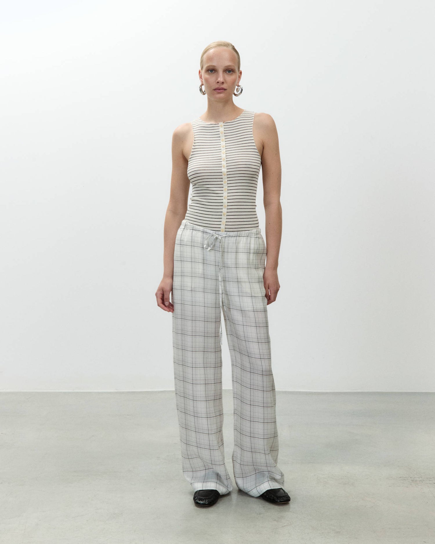 FLUID CHECK PANTS IN CUPRO