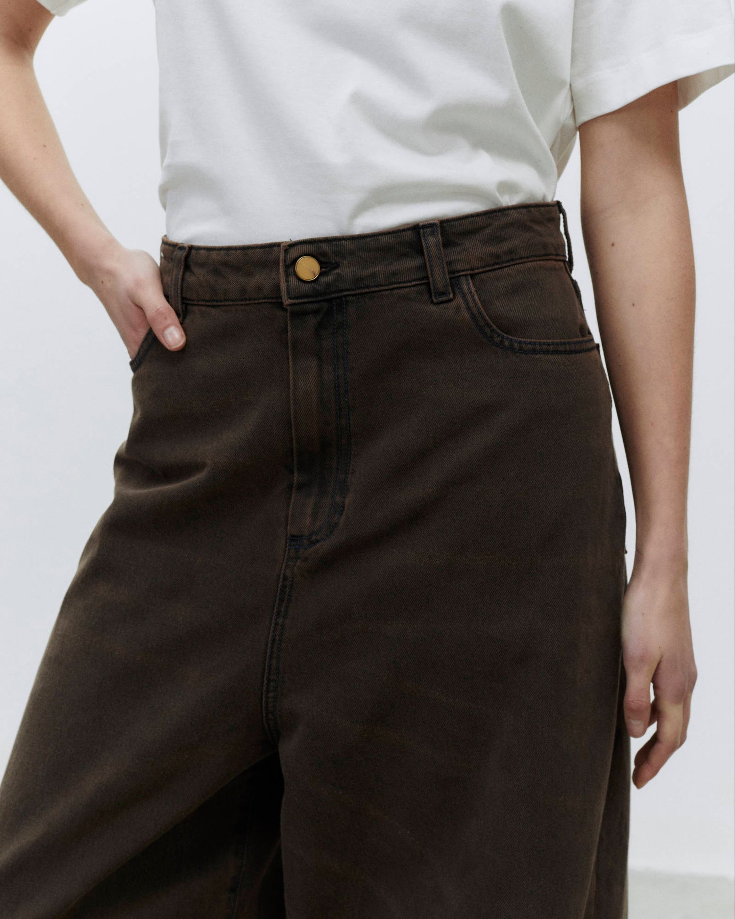 PALAZZO DENIM PANTS