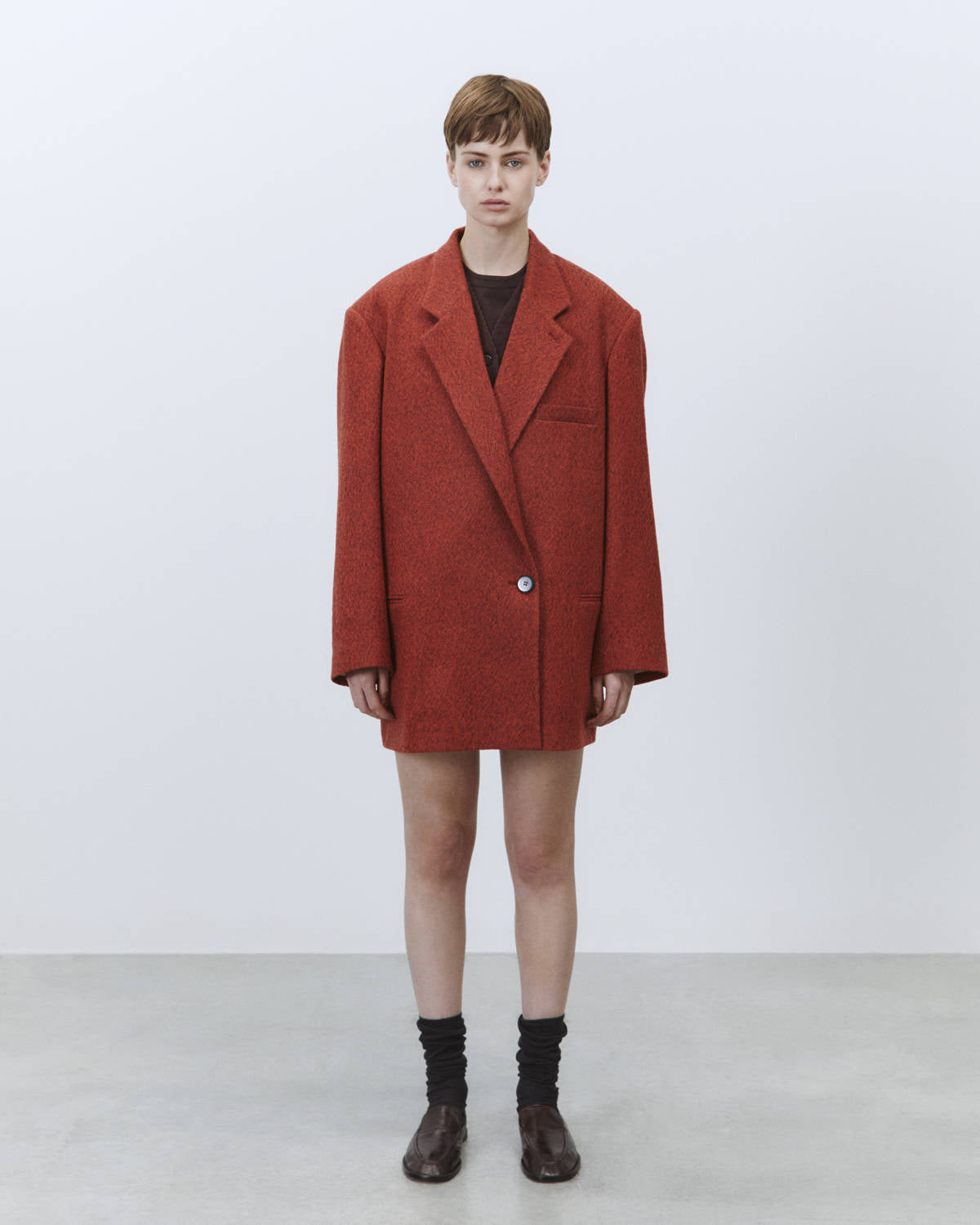 DIAGONAL CASHMERE COAT
