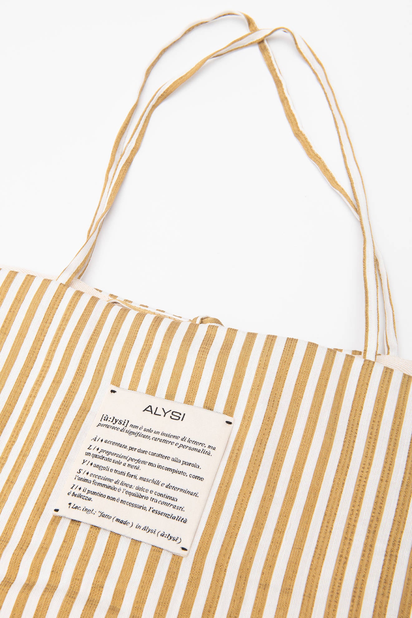 SATIN STRIPED SHOPPER Gold