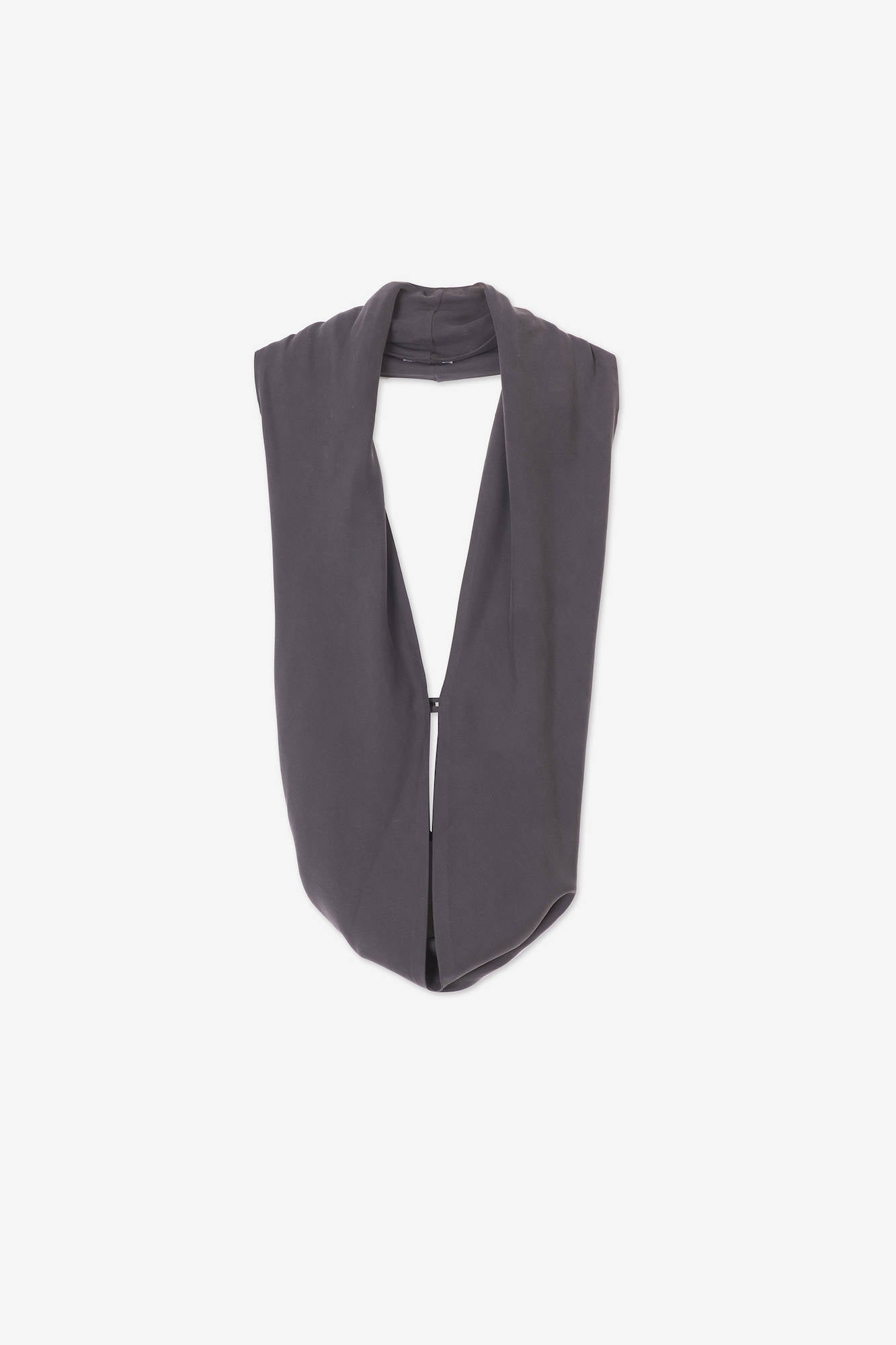 TOP DRAPING TWILL SILK Charcoal