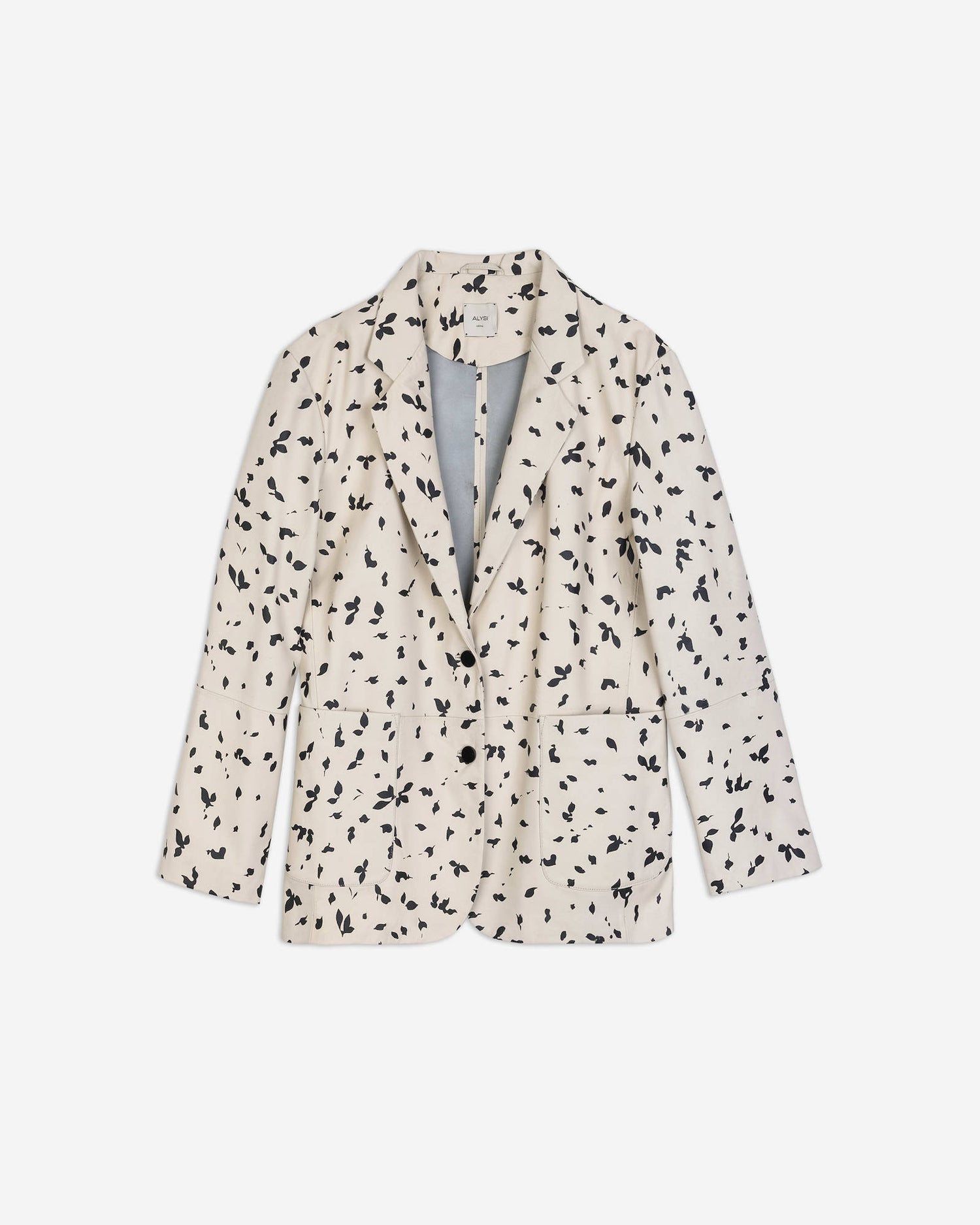 PRINTED LEATHER BLAZER