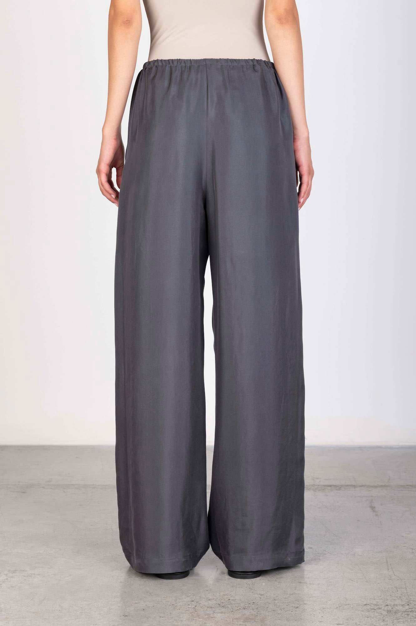 WIDE SILK TROUSERS