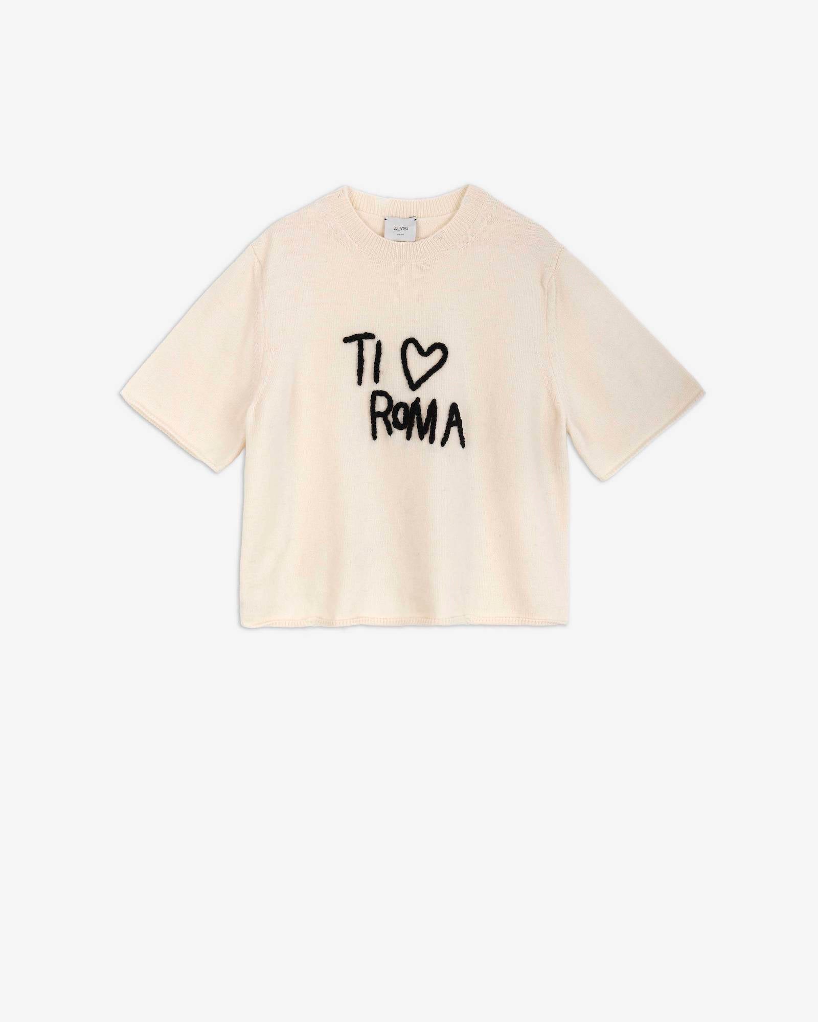 T-SHIRT WITH “I LOVE ROME” EMBROIDERY