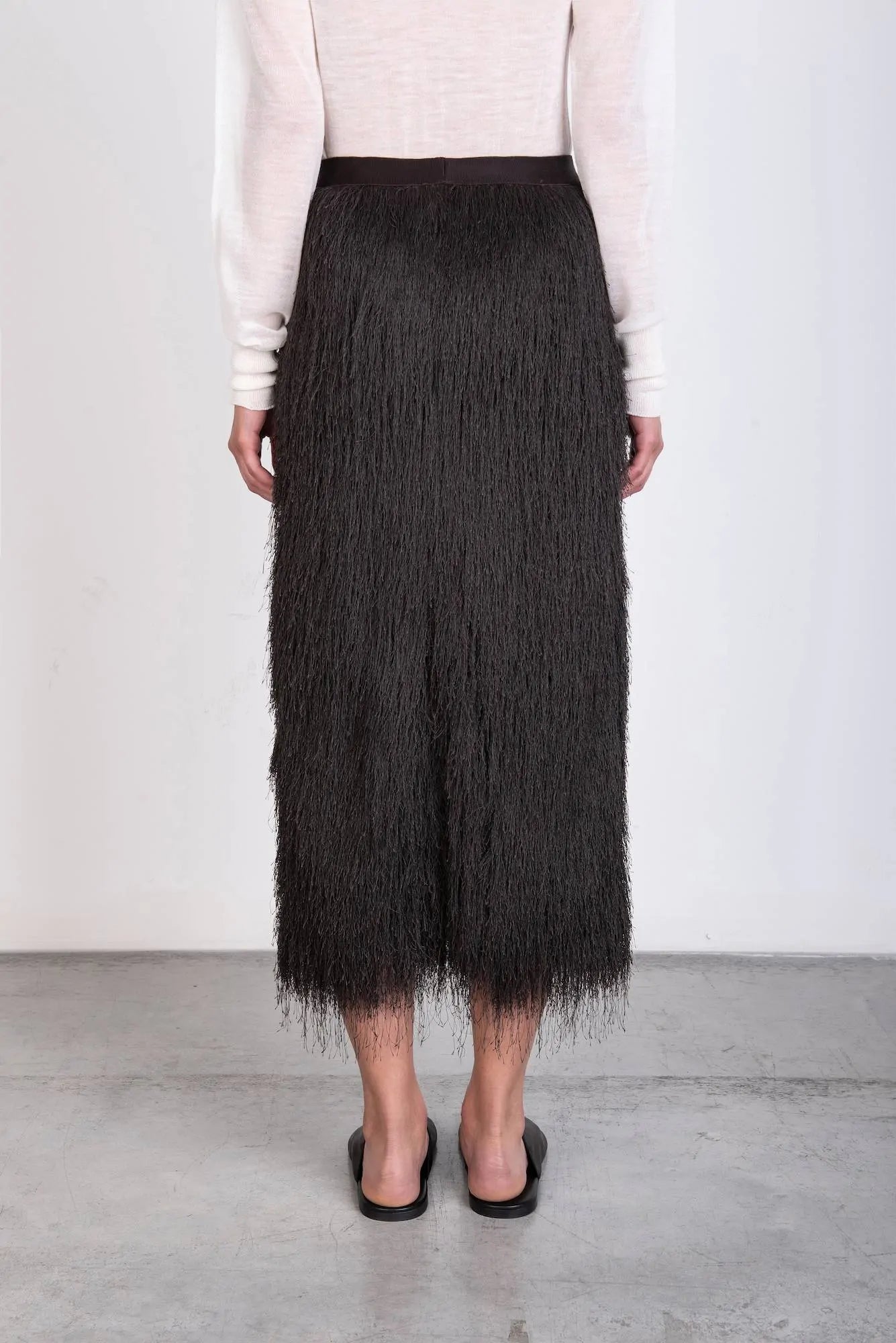 MIDI FRINGED SKIRT