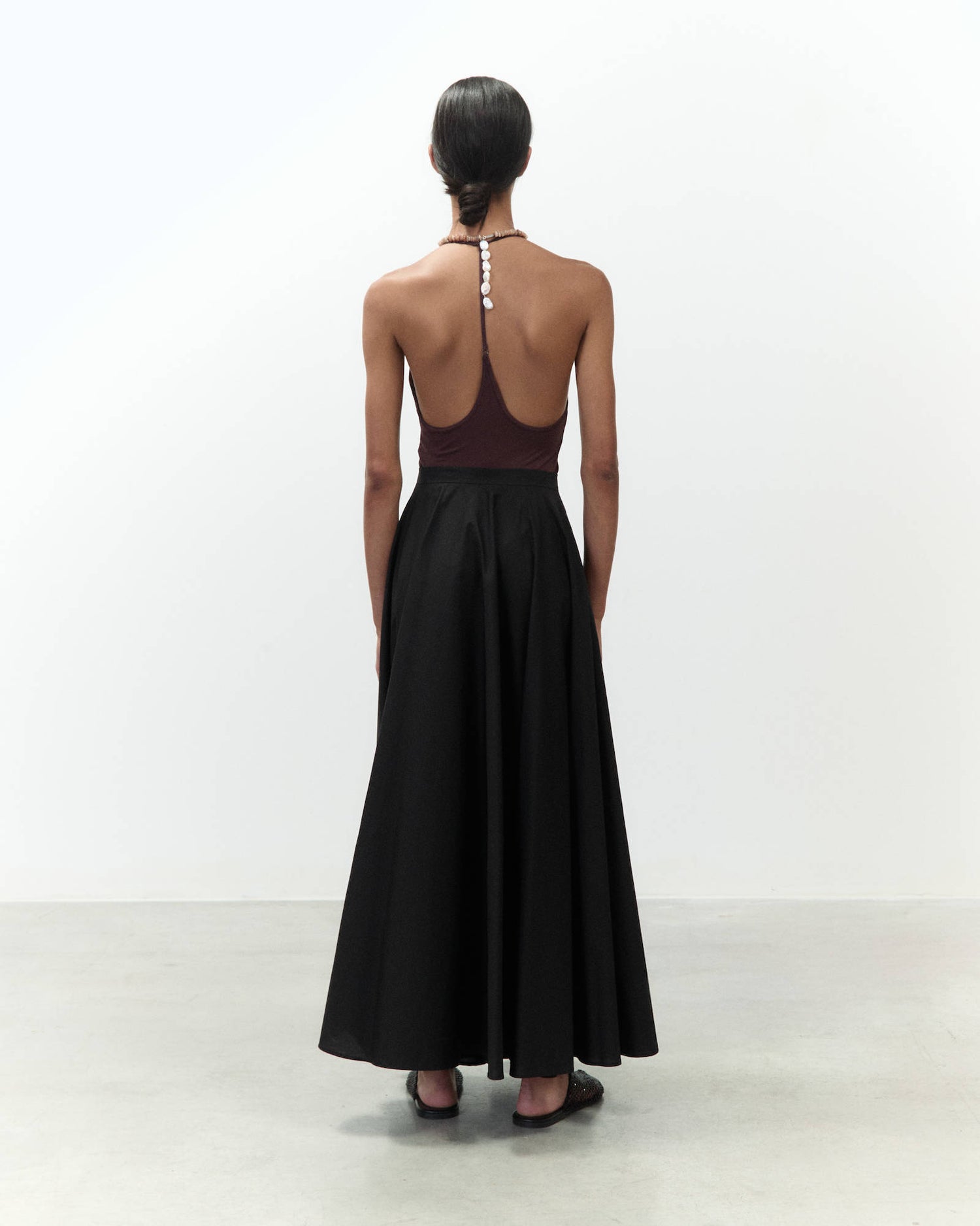 FLARED POPLIN SKIRT