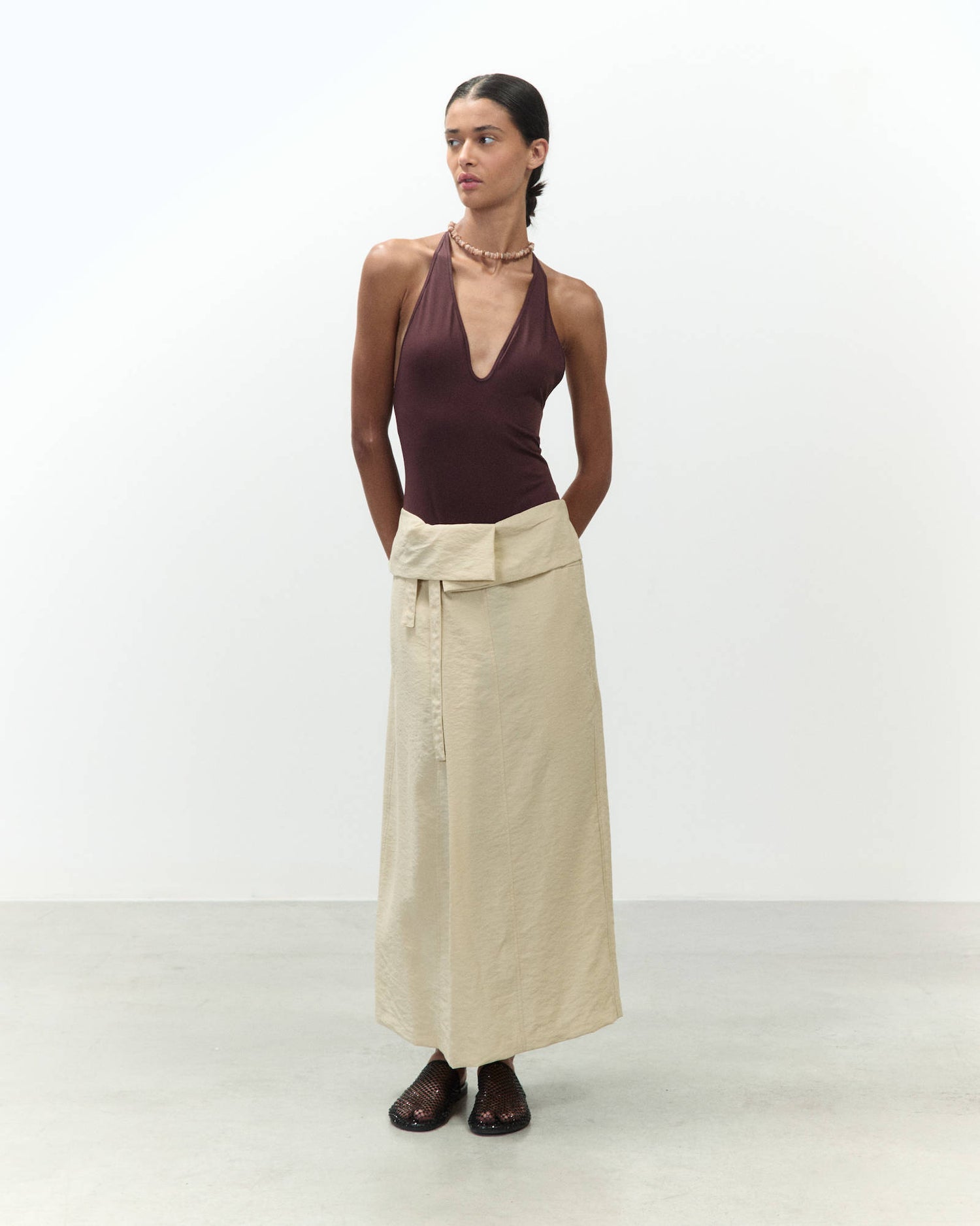 SILK CANVAS SKIRT