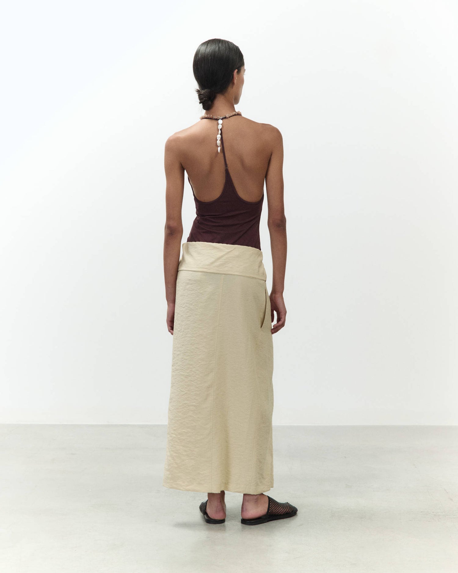 SILK CANVAS SKIRT