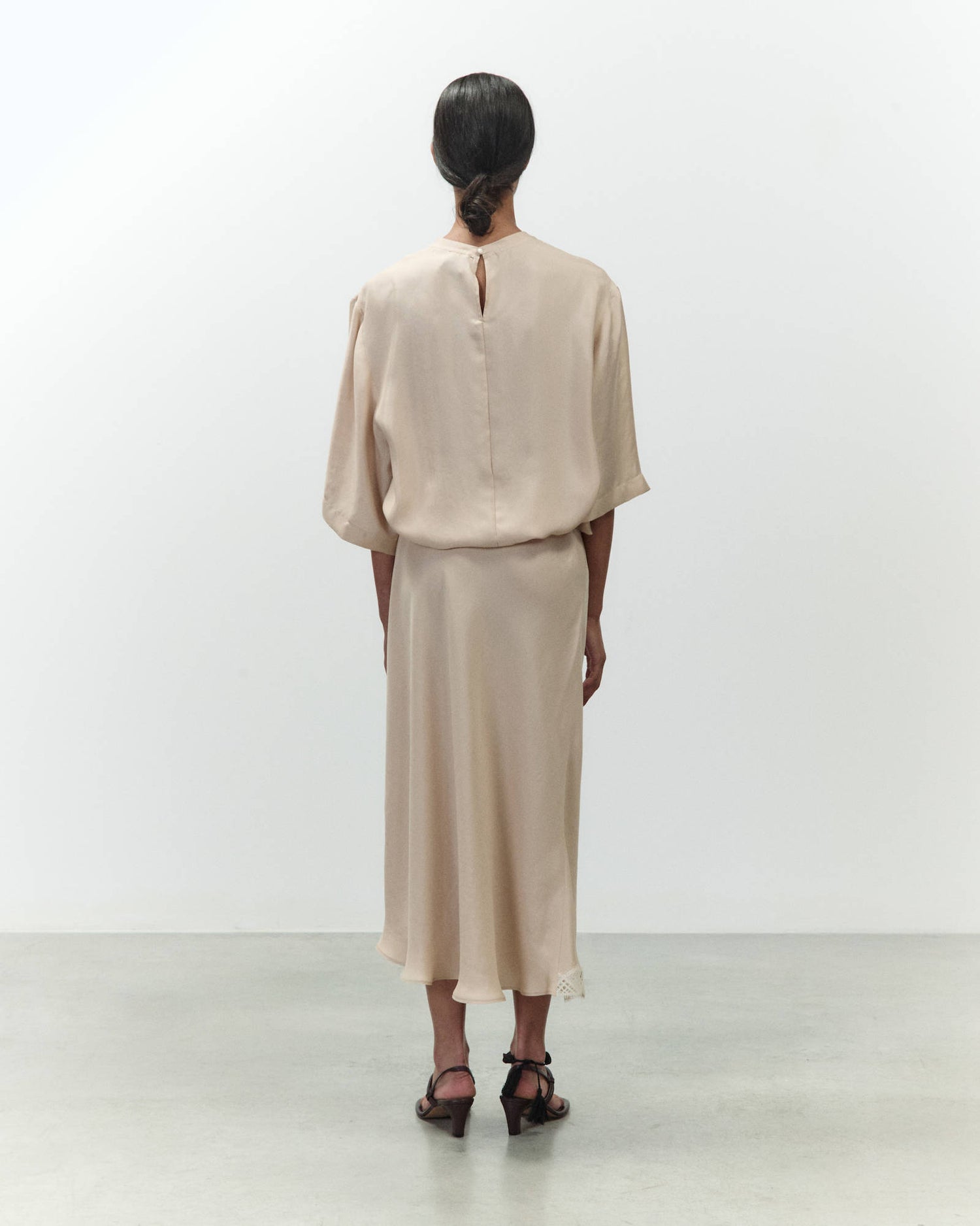 TWILL SKIRT WITH LACE