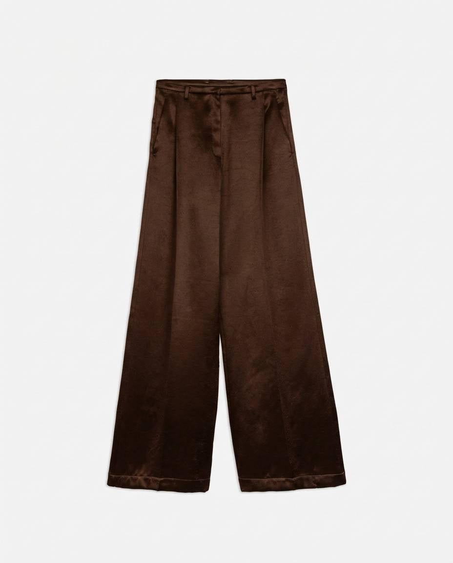 SHINY WIDE TROUSERS