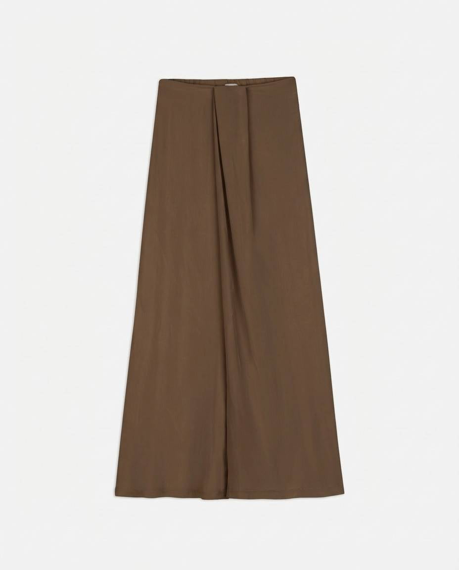DRAPED SILK TROUSERS