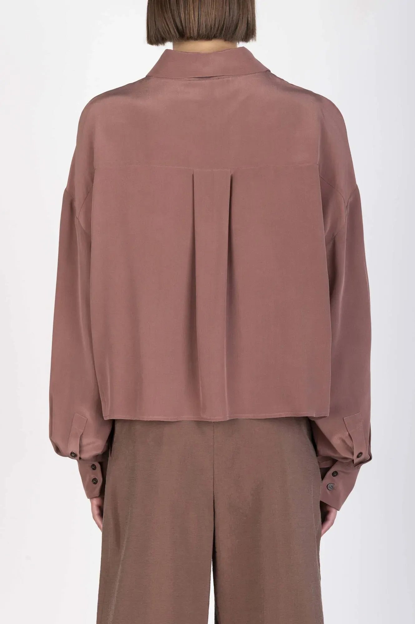 SILK CROPPED SHIRT