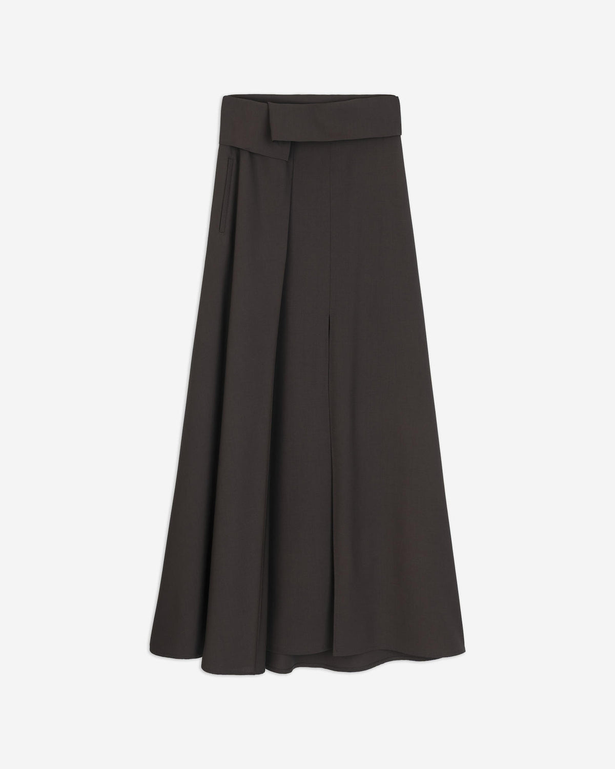 WIDE WOOL SKIRT