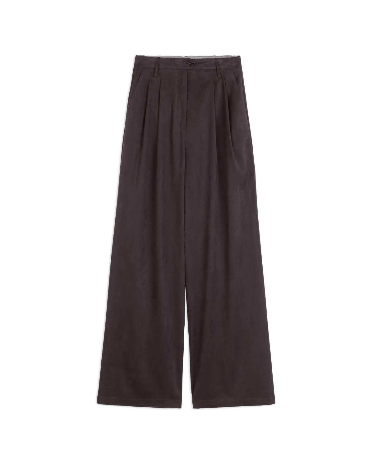 SUEDE EFFECT TROUSERS