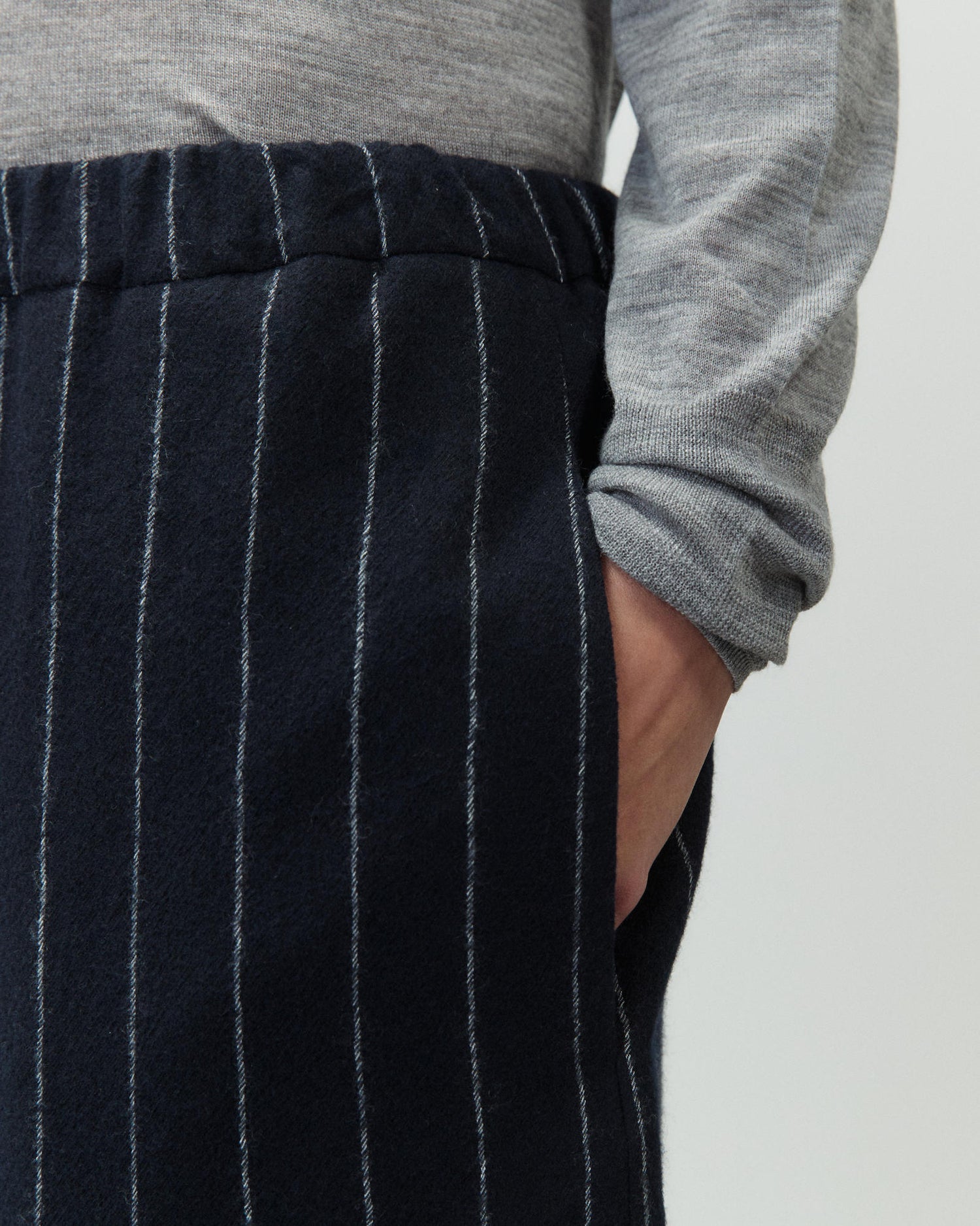 PANTALONE GESSATO IN LANA