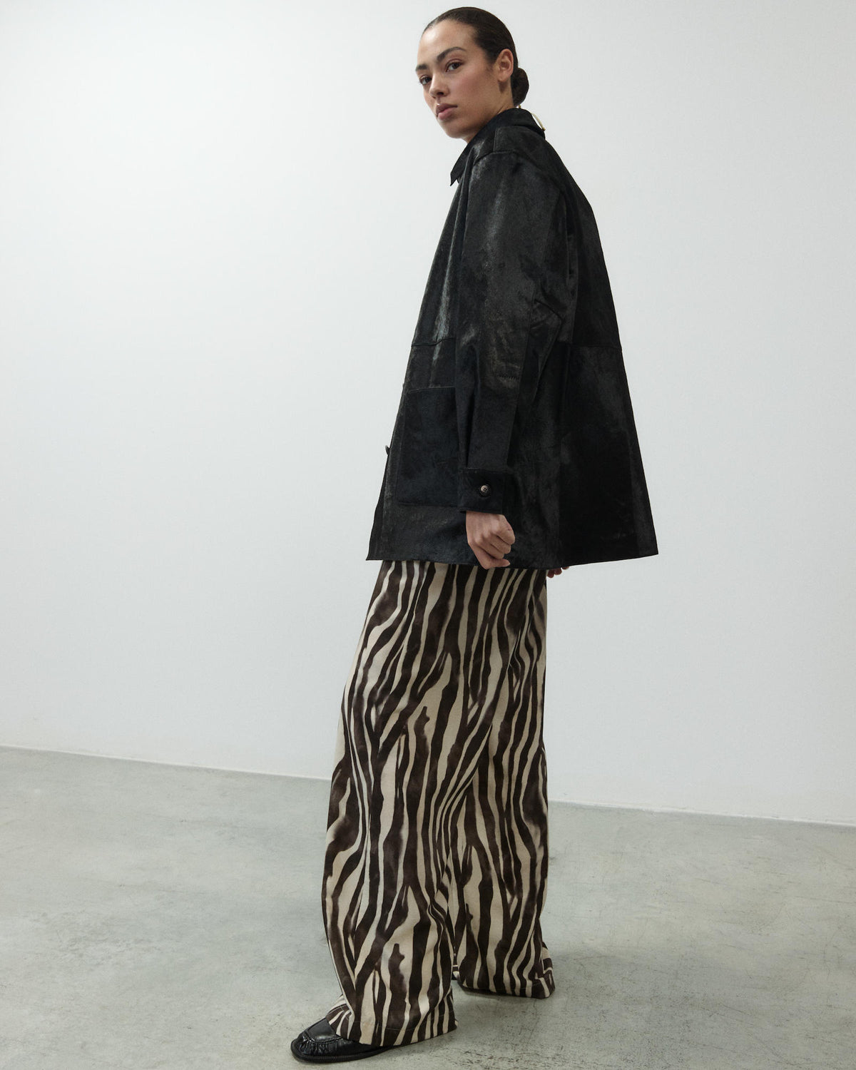 WIDE PRINTED TROUSERS