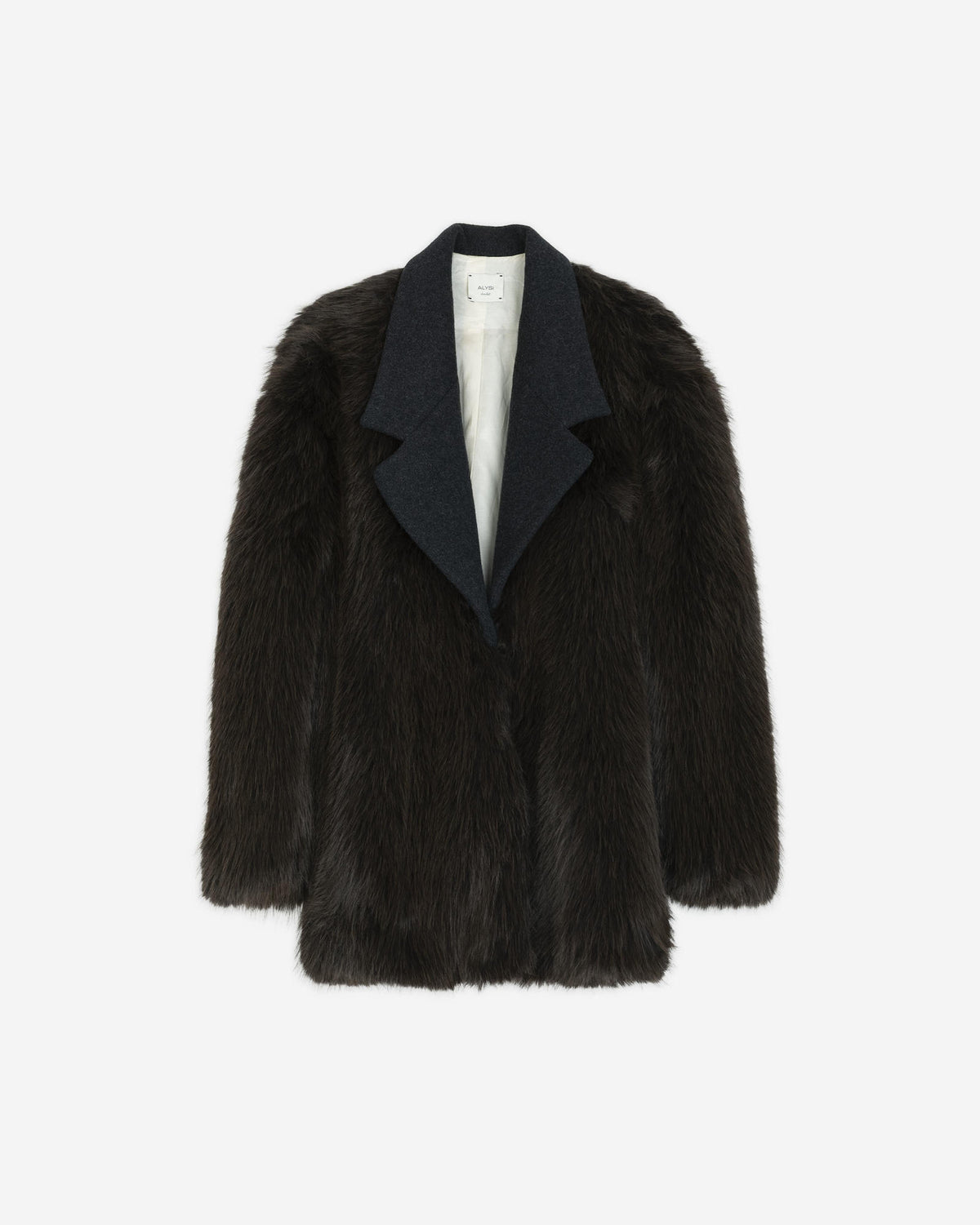 SUPER FUR COAT W/LAPELS