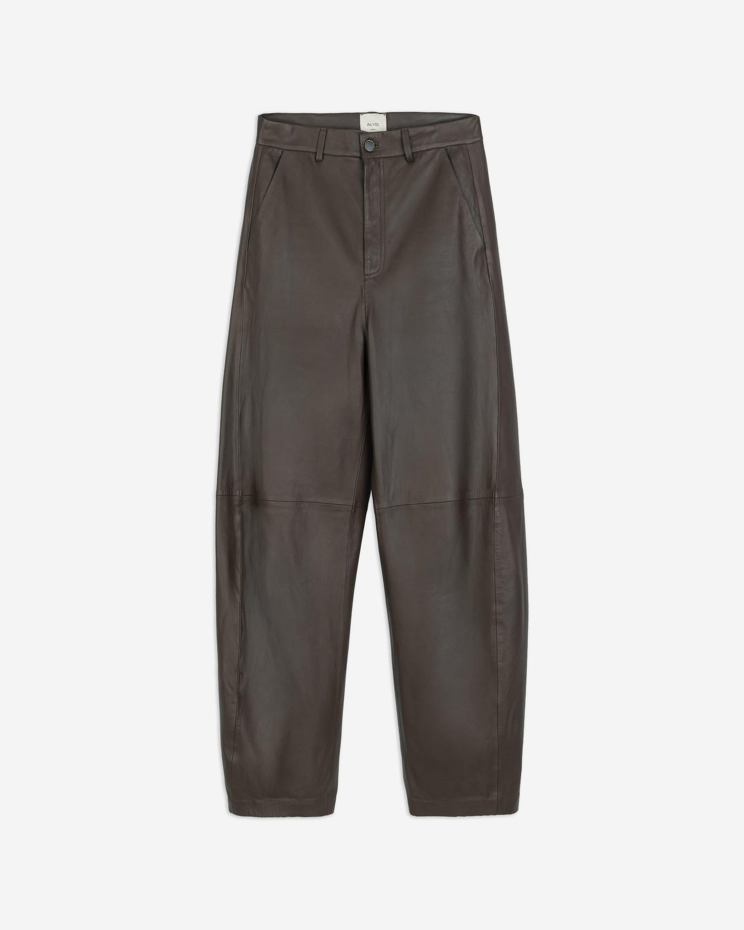 PANTALONE BARREL IN PELLE
