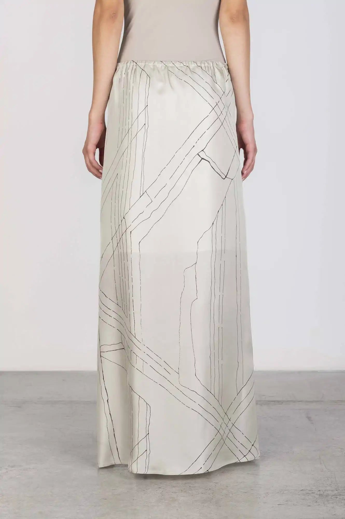 GONNA IN SETA STAMPATA