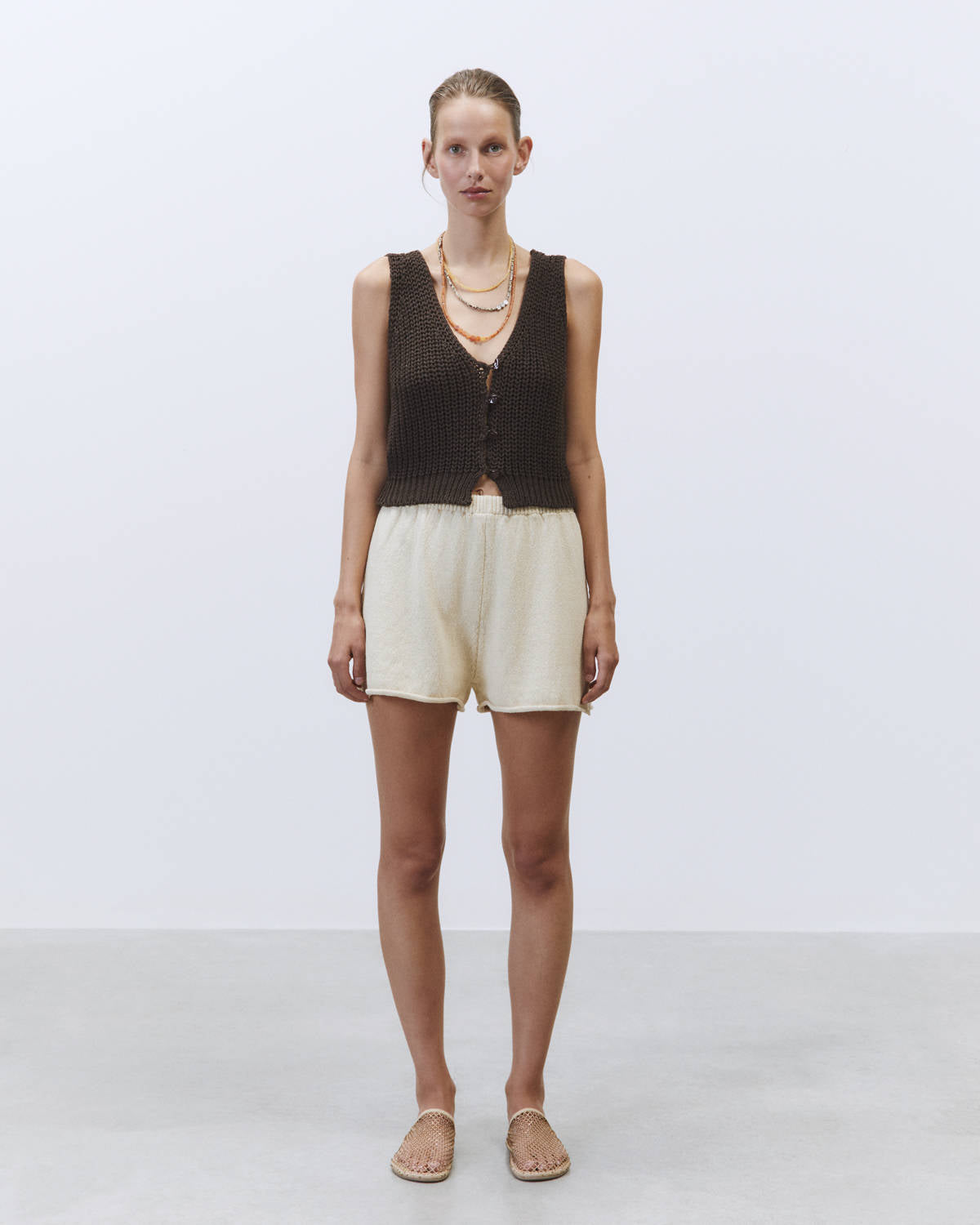 Coffee Knitted Vest