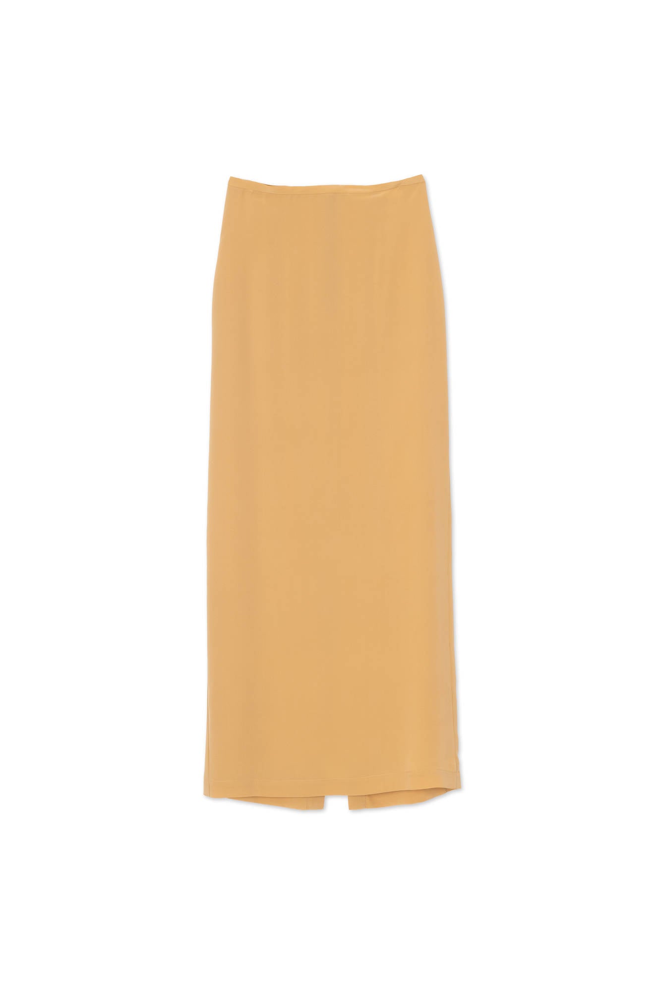 LONG SILK CREPE SKIRT