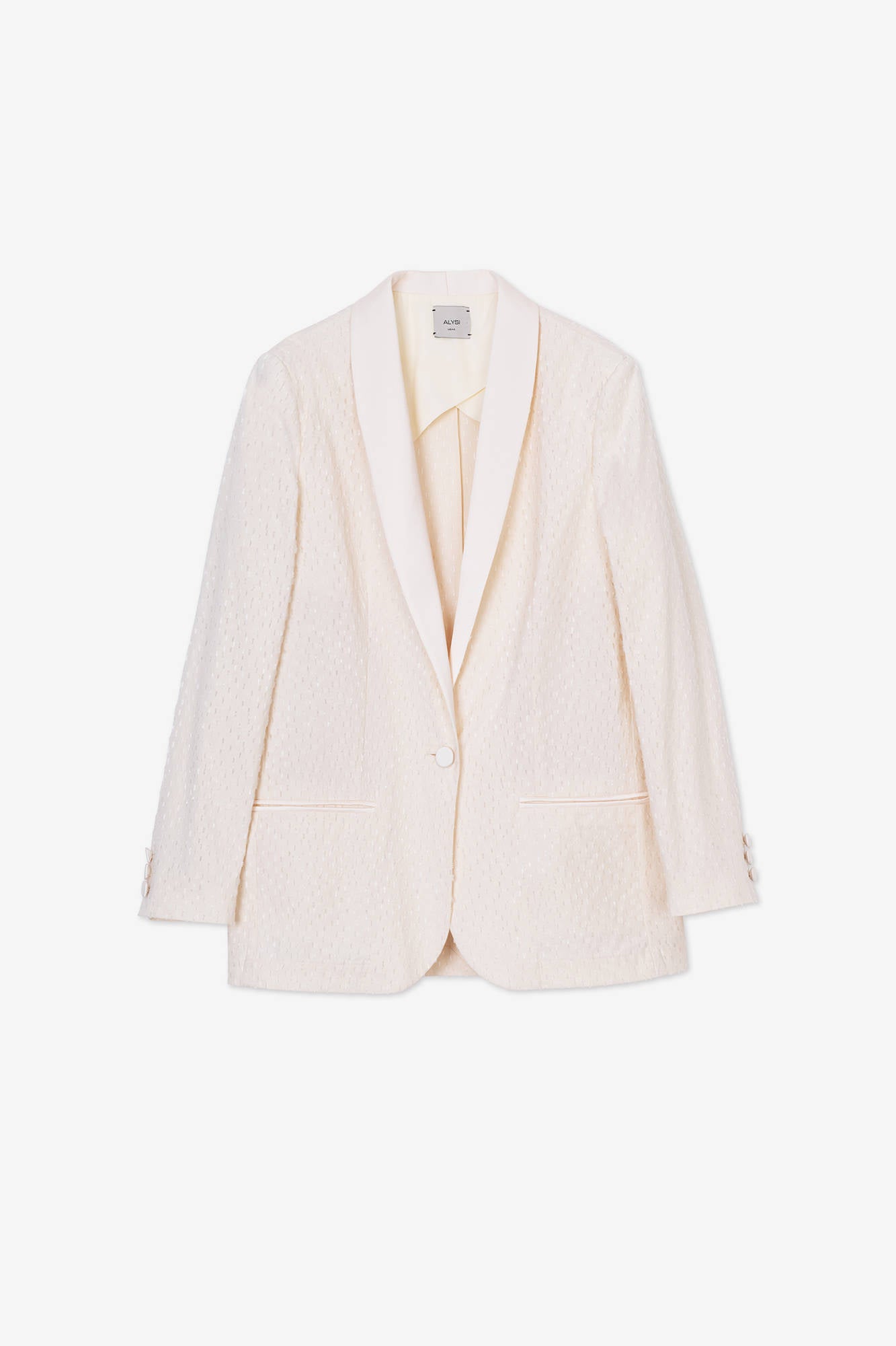 SINGLE BREASTED MERINGUE JACQUARD BLAZER
