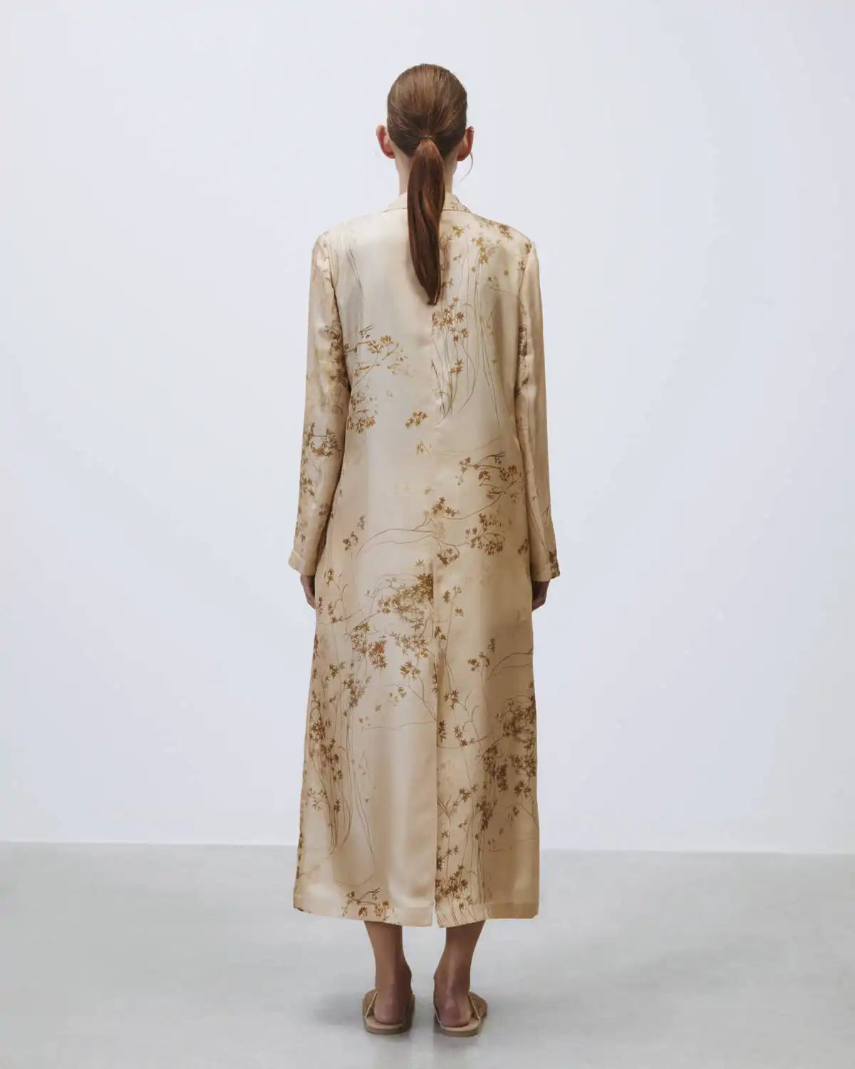 LONG PRINTED SILK DUSTER