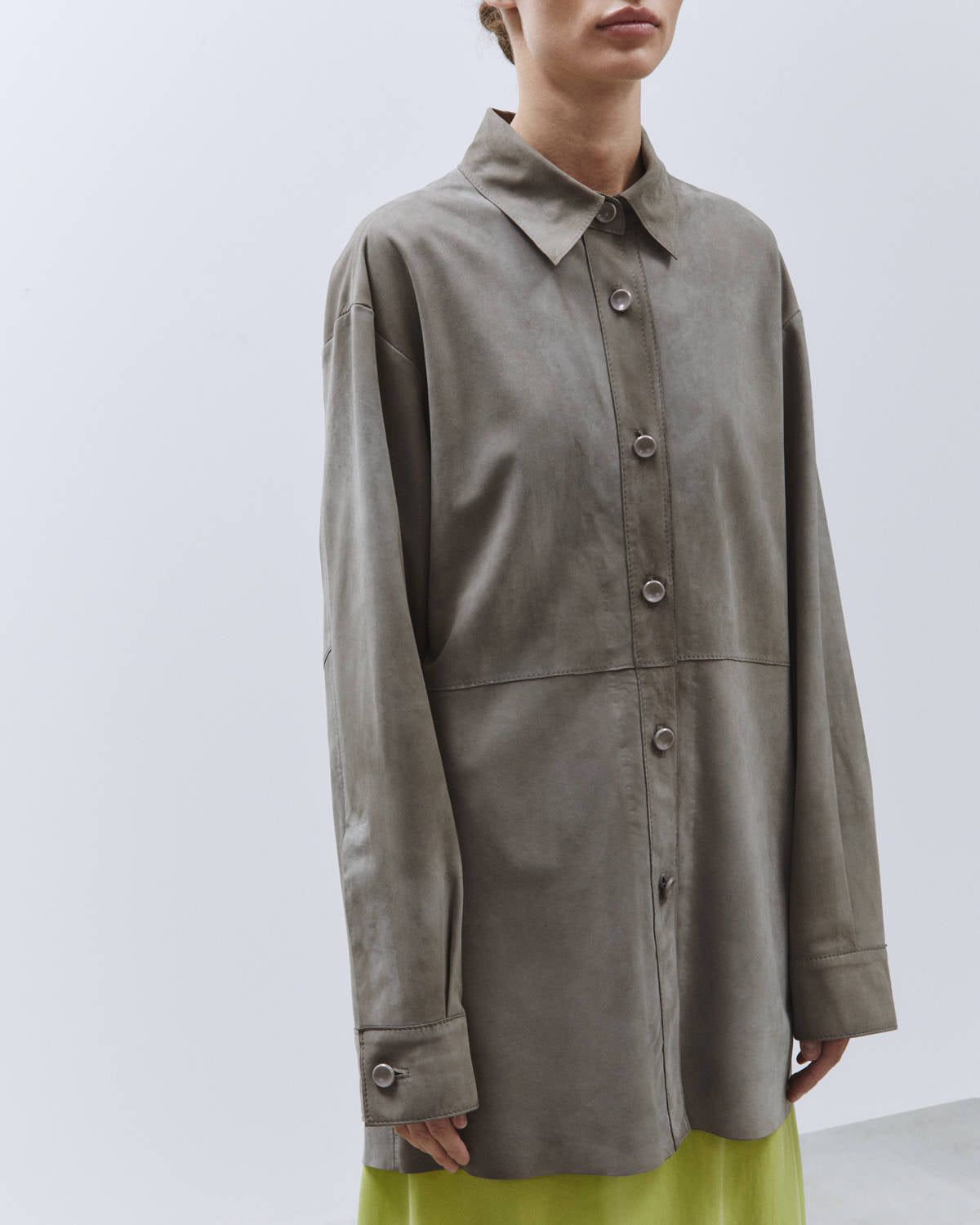 OVERSHIRT SUEDE Smoke