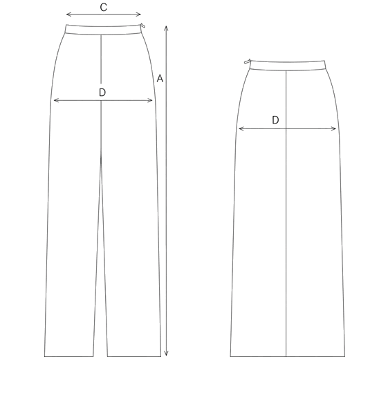 Guida misure LINEN MIDI SKIRT
